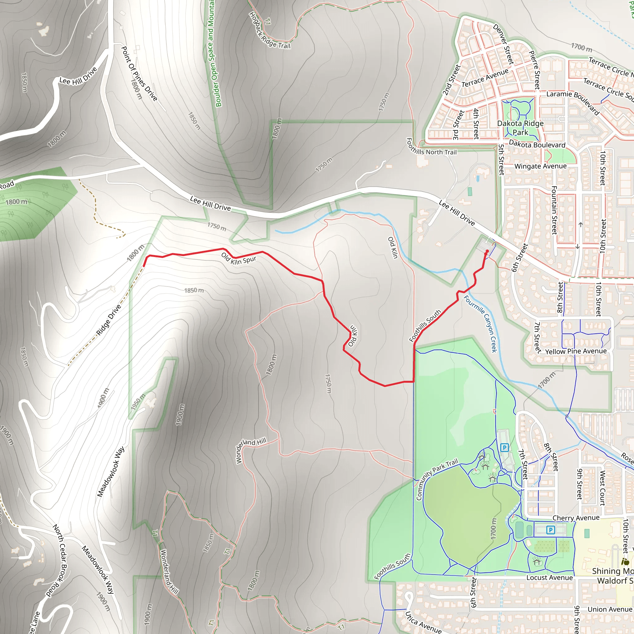 Foothills South and Old Kiln mobile static map