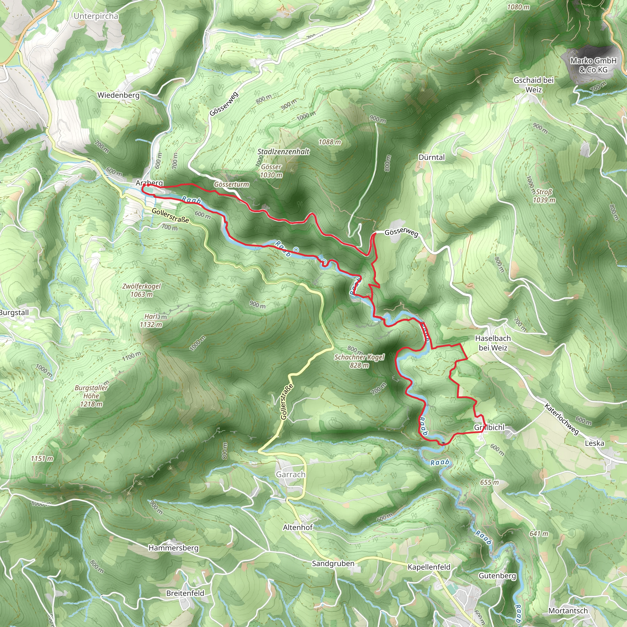 Great Raab Loop mobile static map