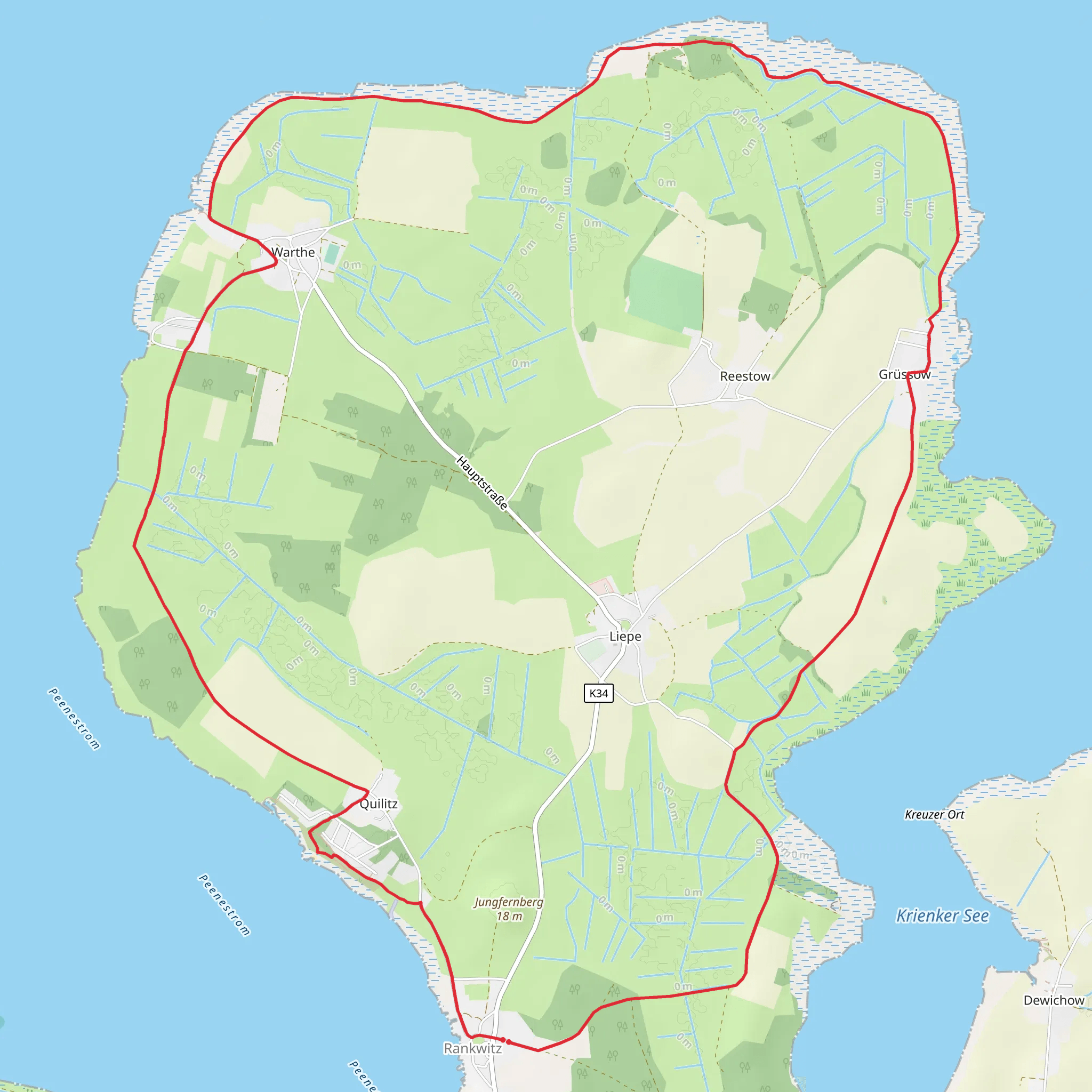 Lieper Winkel Loop mobile static map