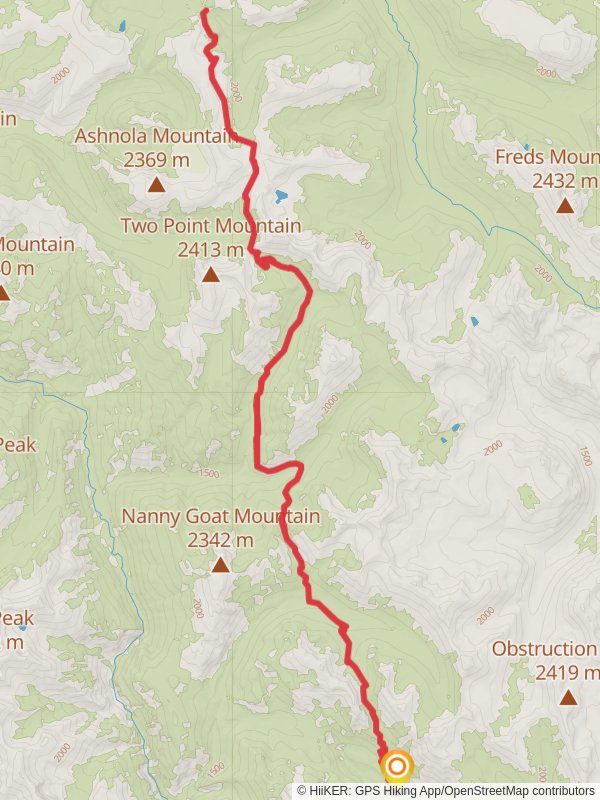 Larch Creek Trail mobile static map