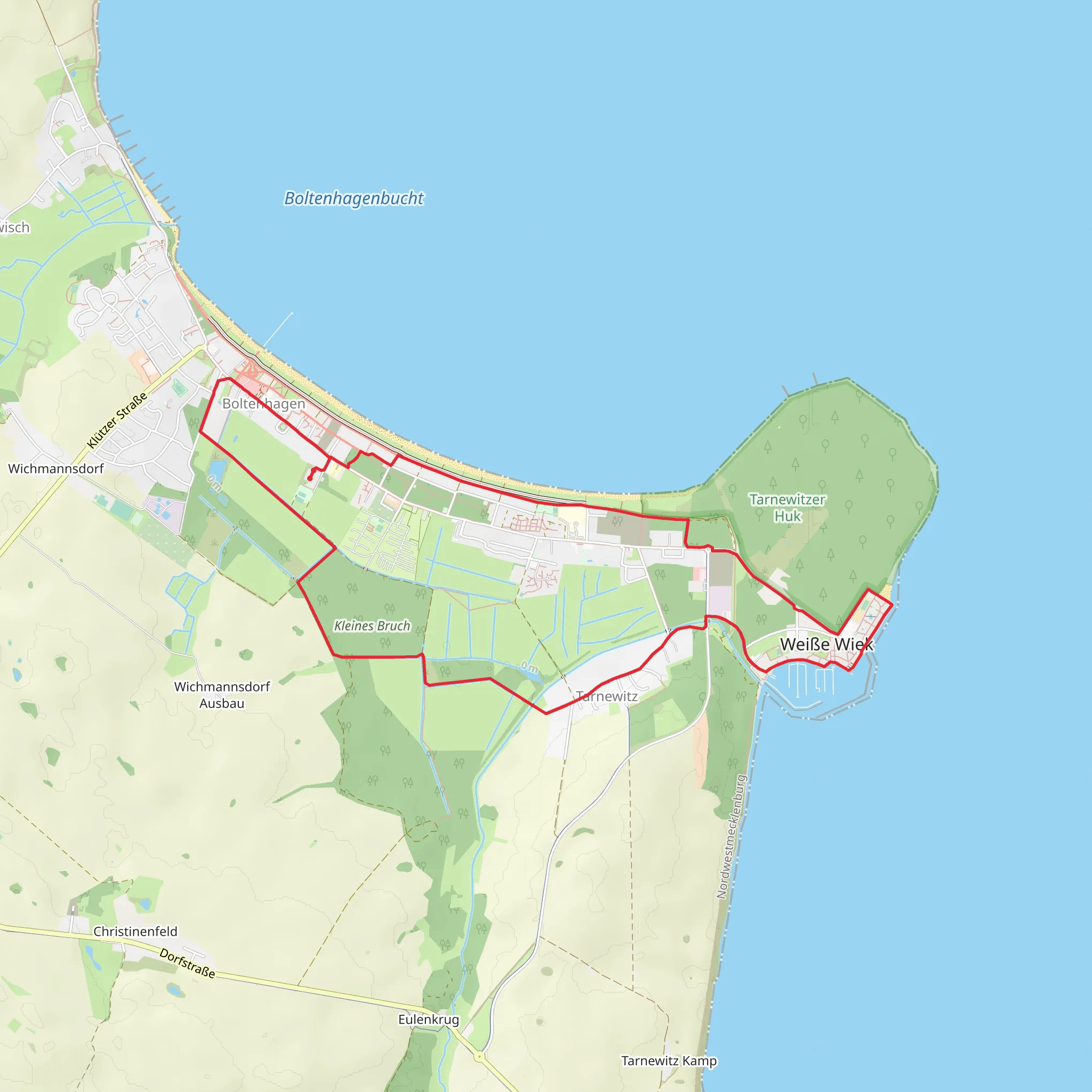 Zum Hafen and Strandpromenade Loop mobile static map