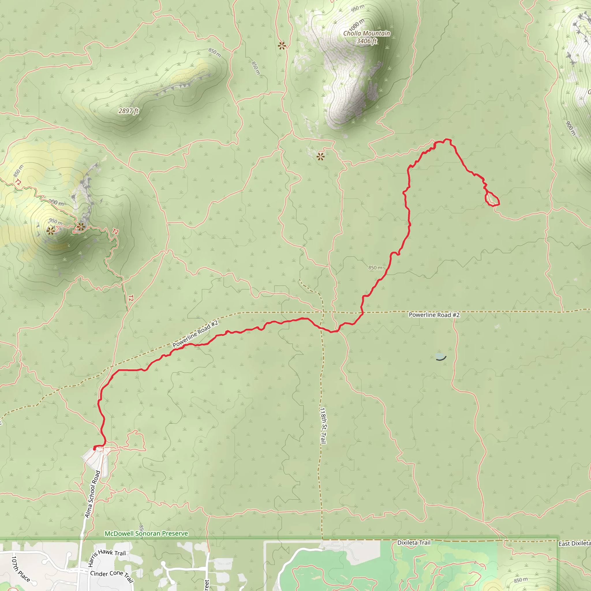 Chuckwagon Trail and Balanced Rock mobile static map