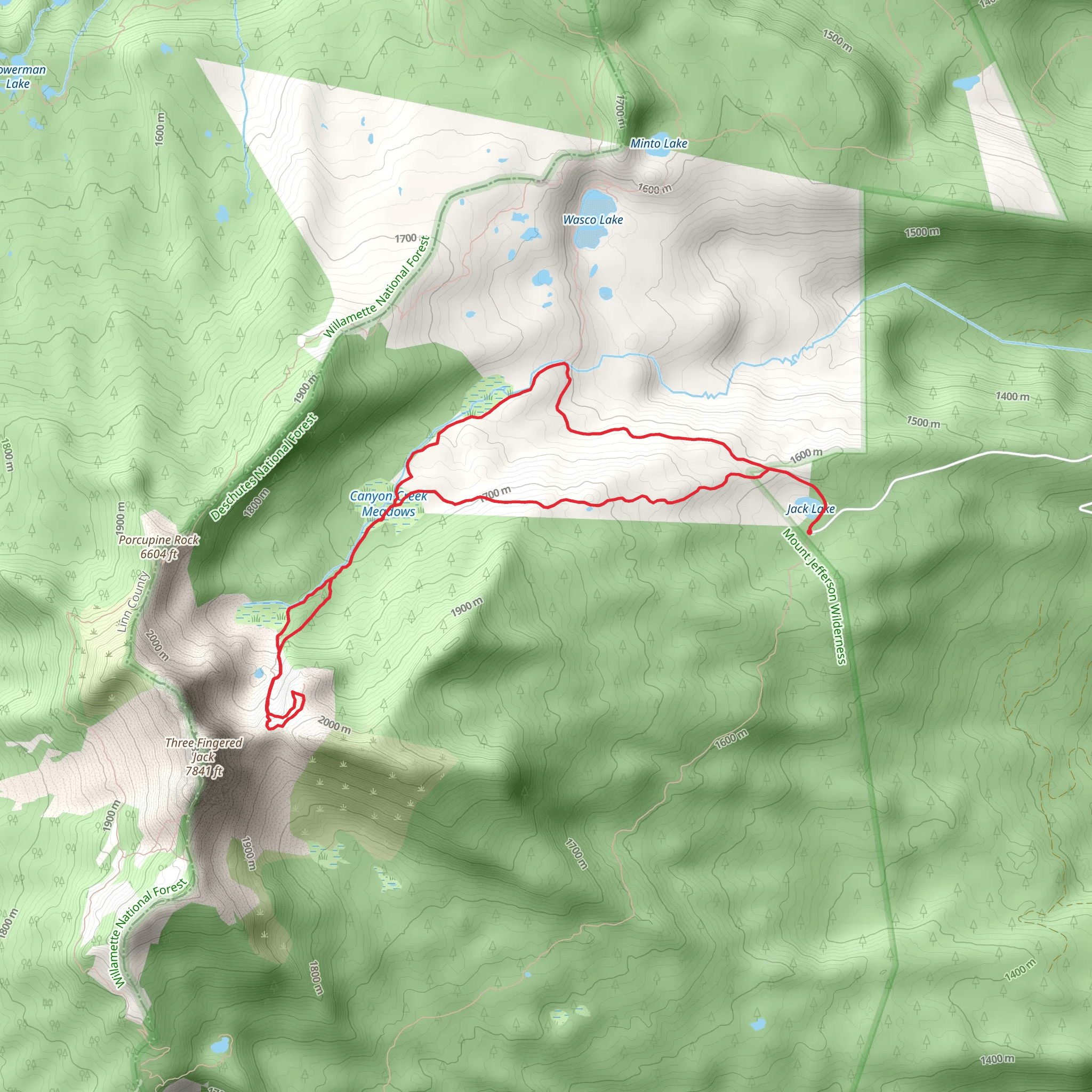 Canyon Creek Trail, Glacier View Trail Loop mobile static map