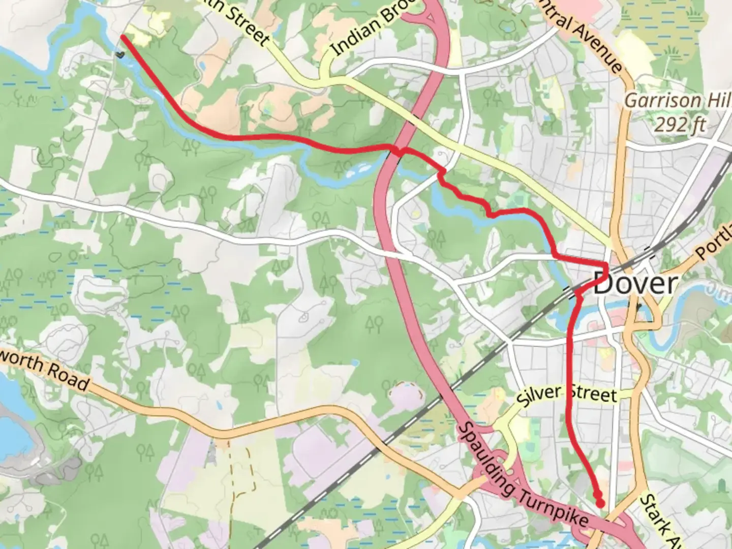 An image depicting the trail Dover Community Trail and its surrounding area.