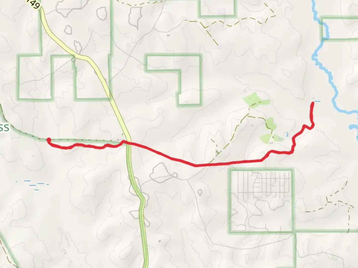 An image depicting the trail Caney Creek via Little Lake Creek Trail and its surrounding area.
