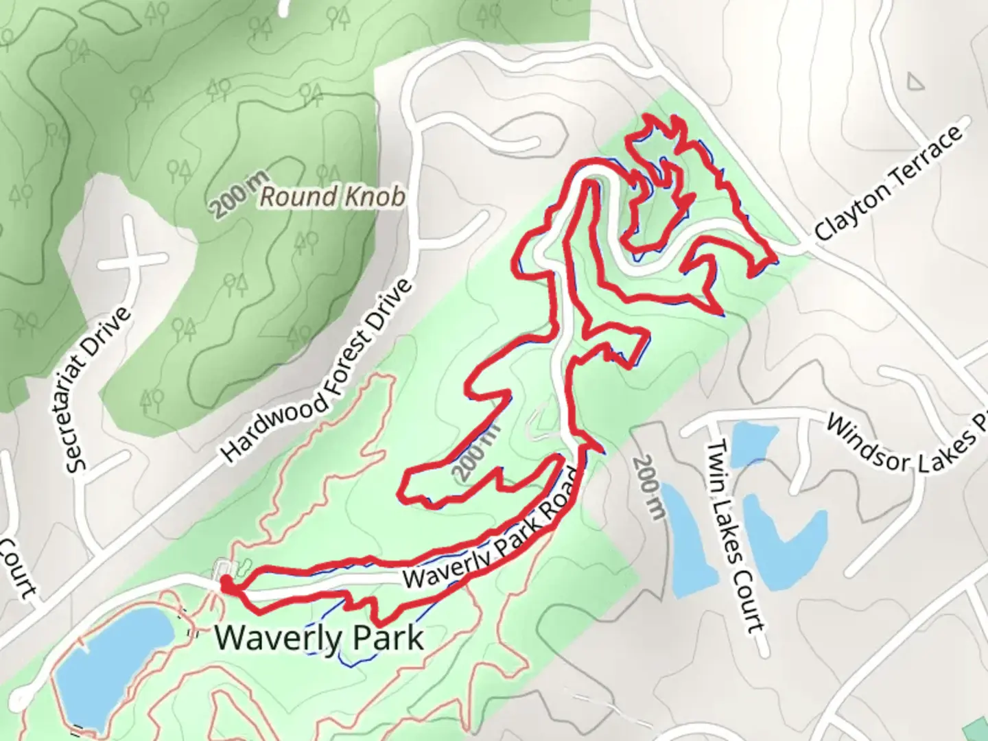 An image depicting the trail Fresh Air Loop and its surrounding area.