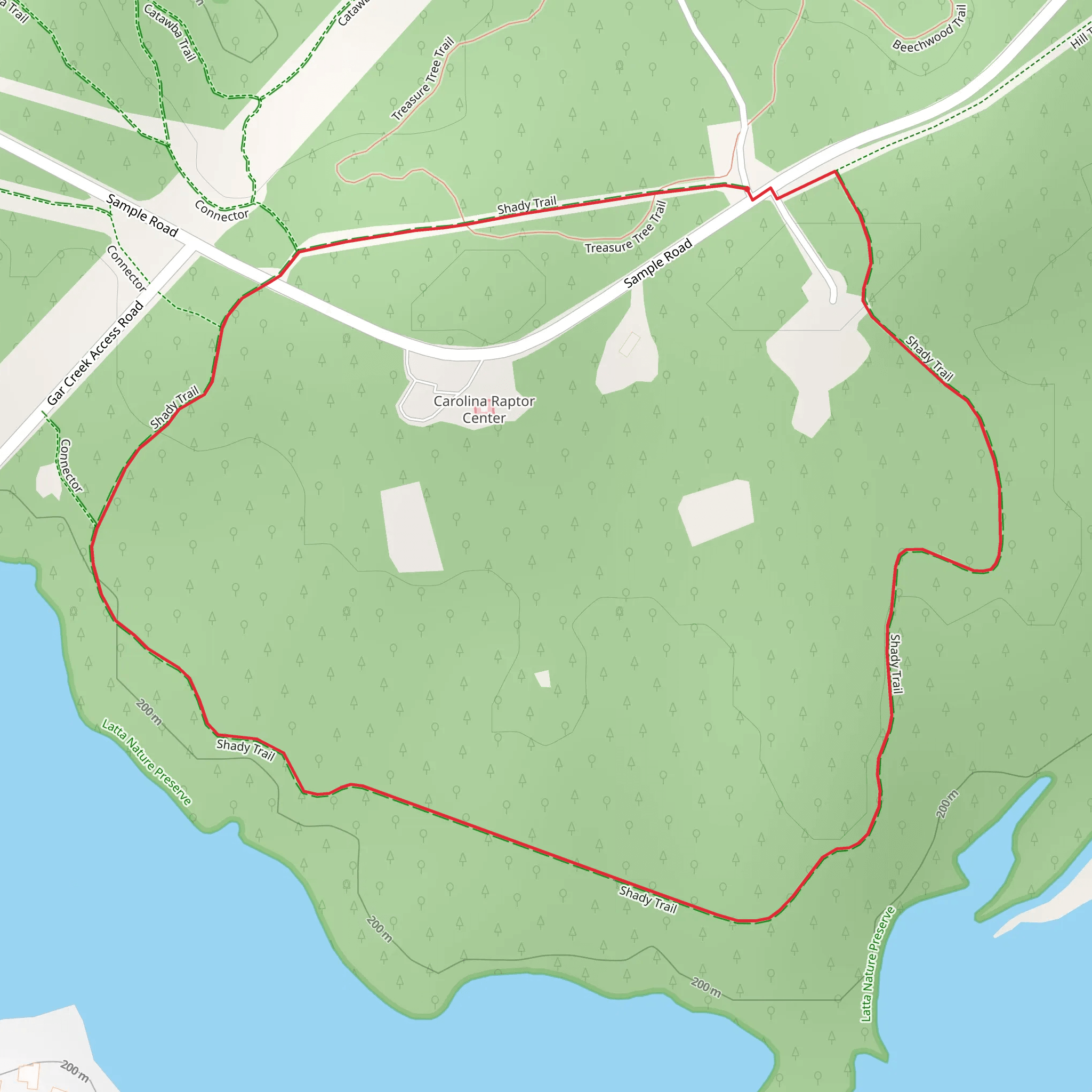 Shady Loop Trail mobile static map