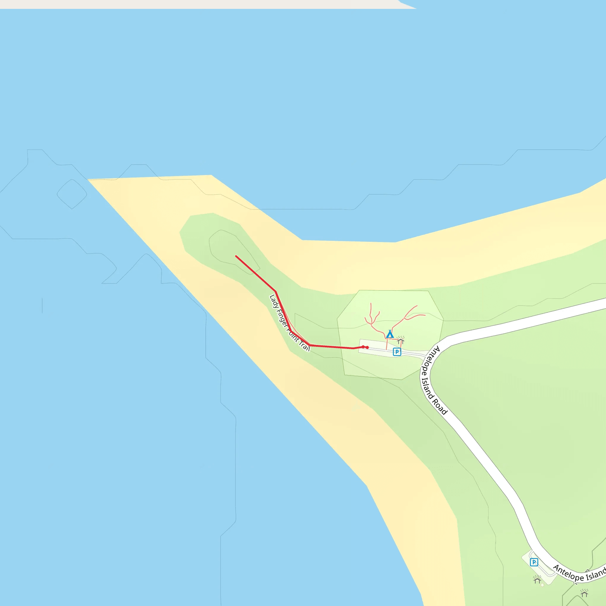 Antelope Island Road mobile static map