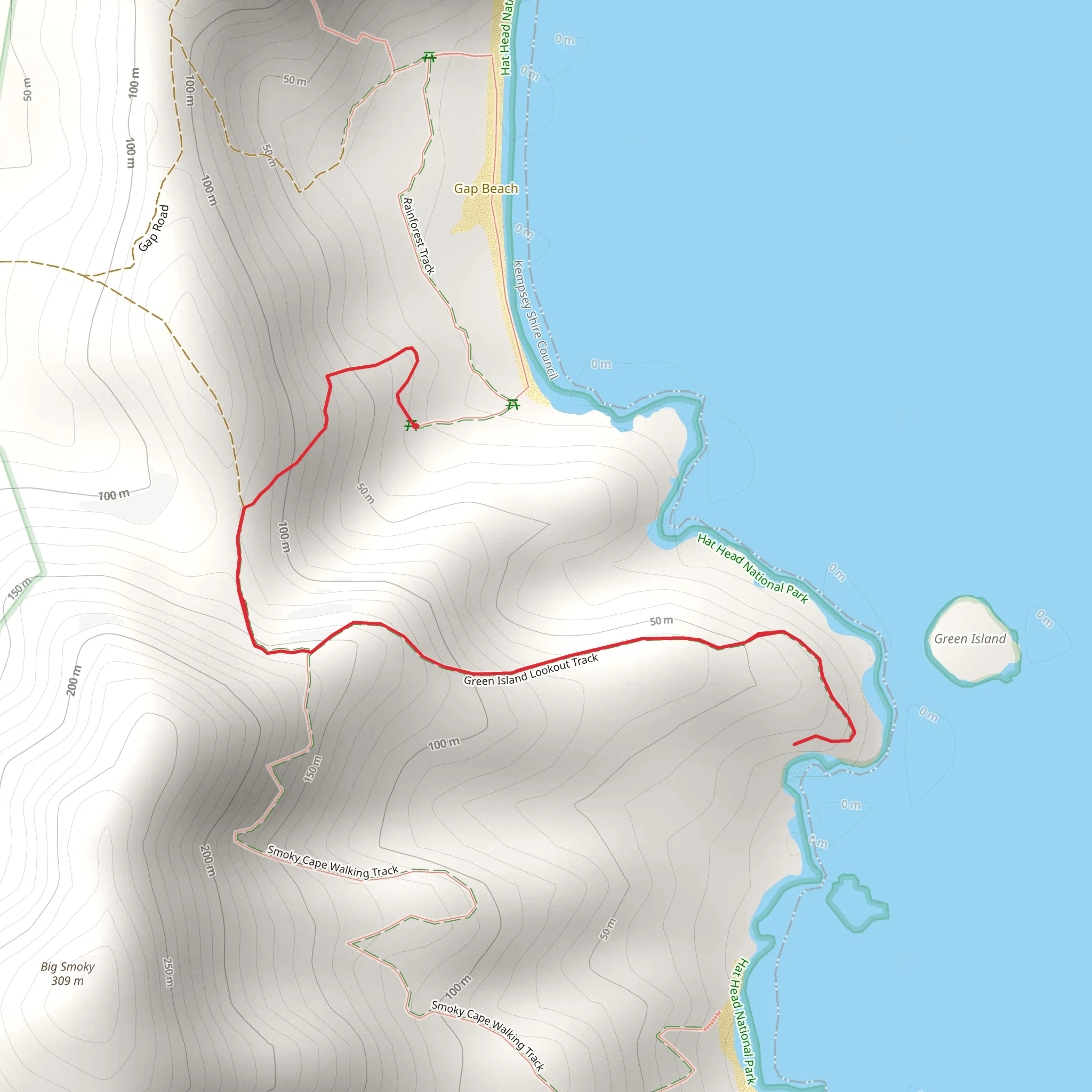 Green Island Track mobile static map