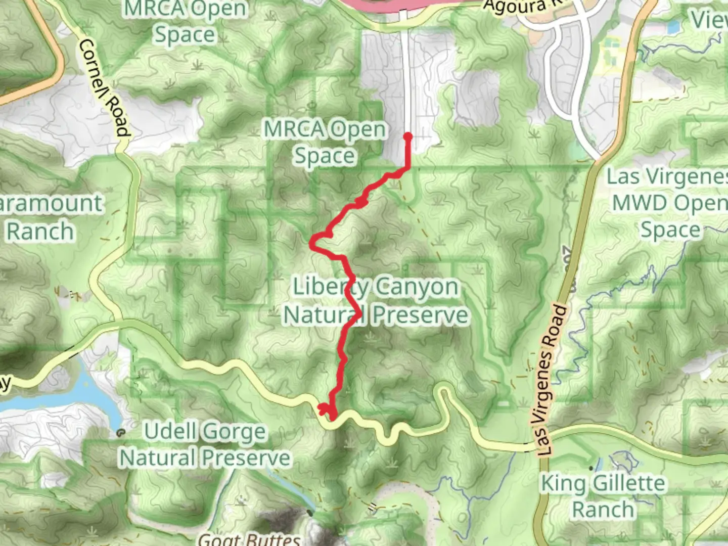 An image depicting the trail Liberty Canyon and Phantom Trail and its surrounding area.