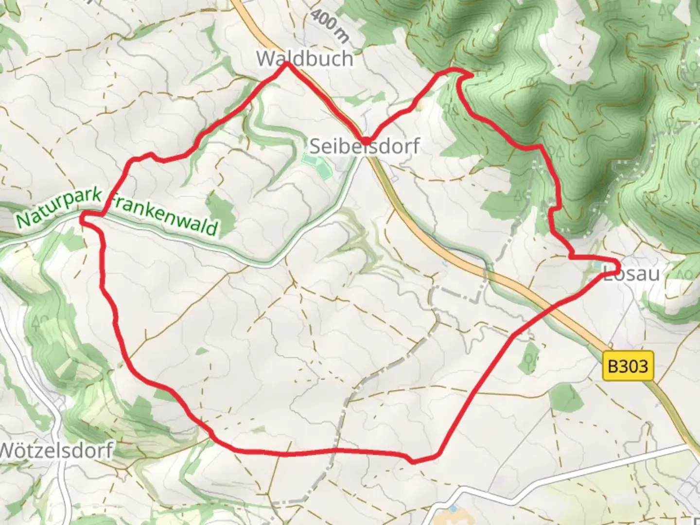 An image depicting the trail Jura Weg and its surrounding area.