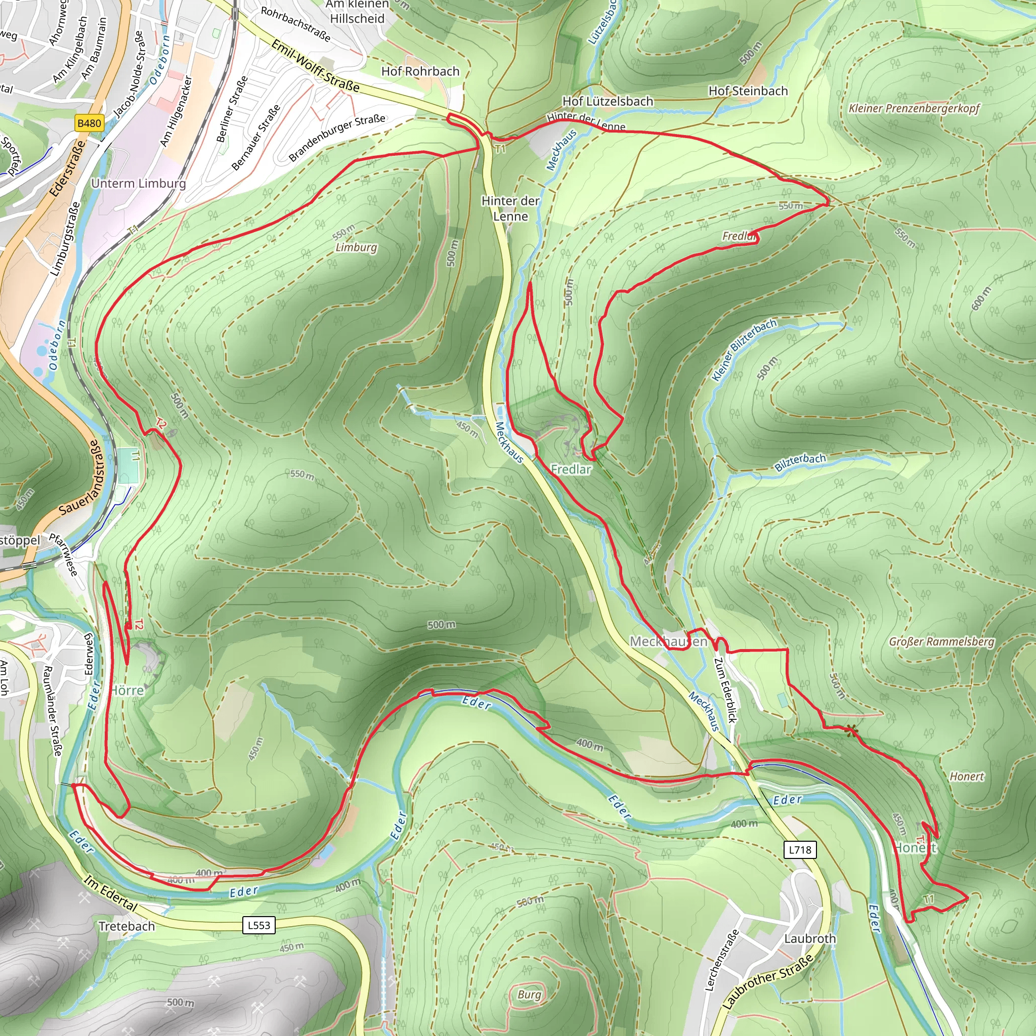 Wittgensteiner Schieferpfad Loop mobile static map