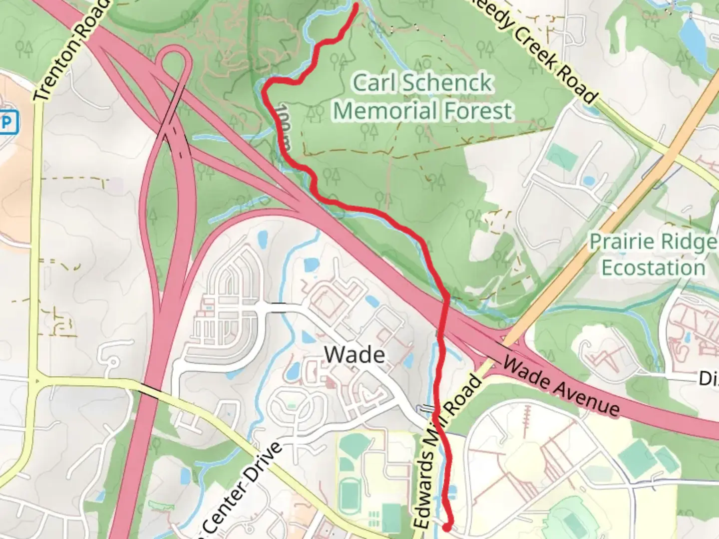 An image depicting the trail Richland Creek Trail and its surrounding area.