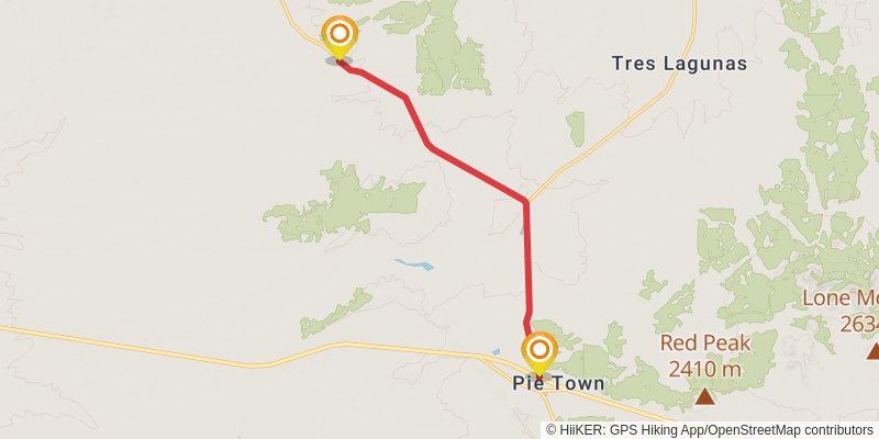 Continental Divide Trail - New Mexico stage 37 Map