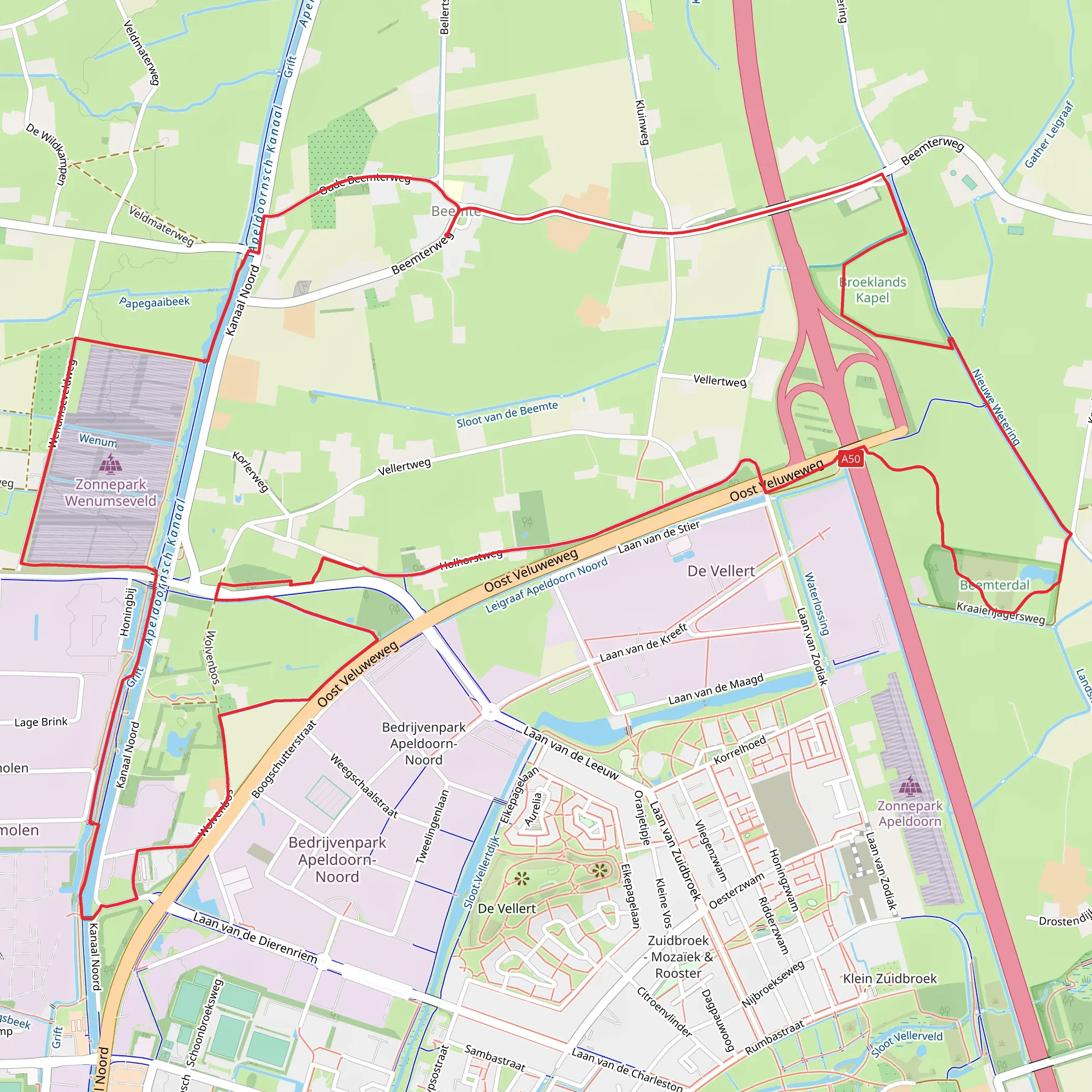 Holhorst Weg and Wenumseveld Weg mobile static map
