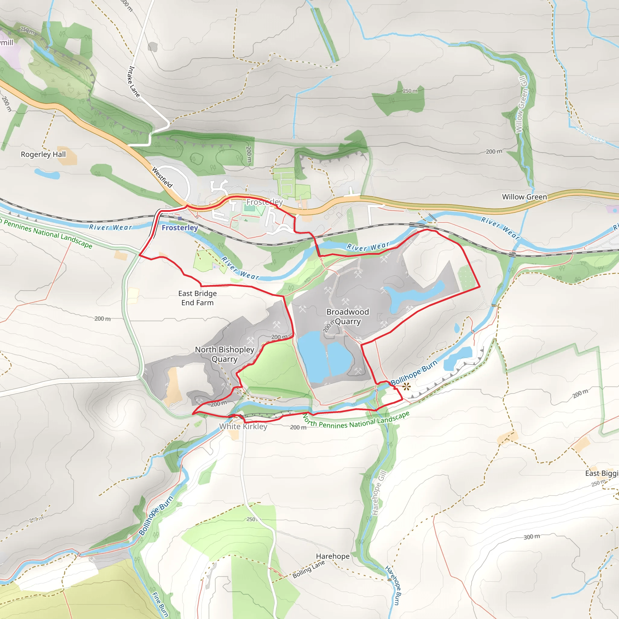 Mineral Valleys Walk mobile static map