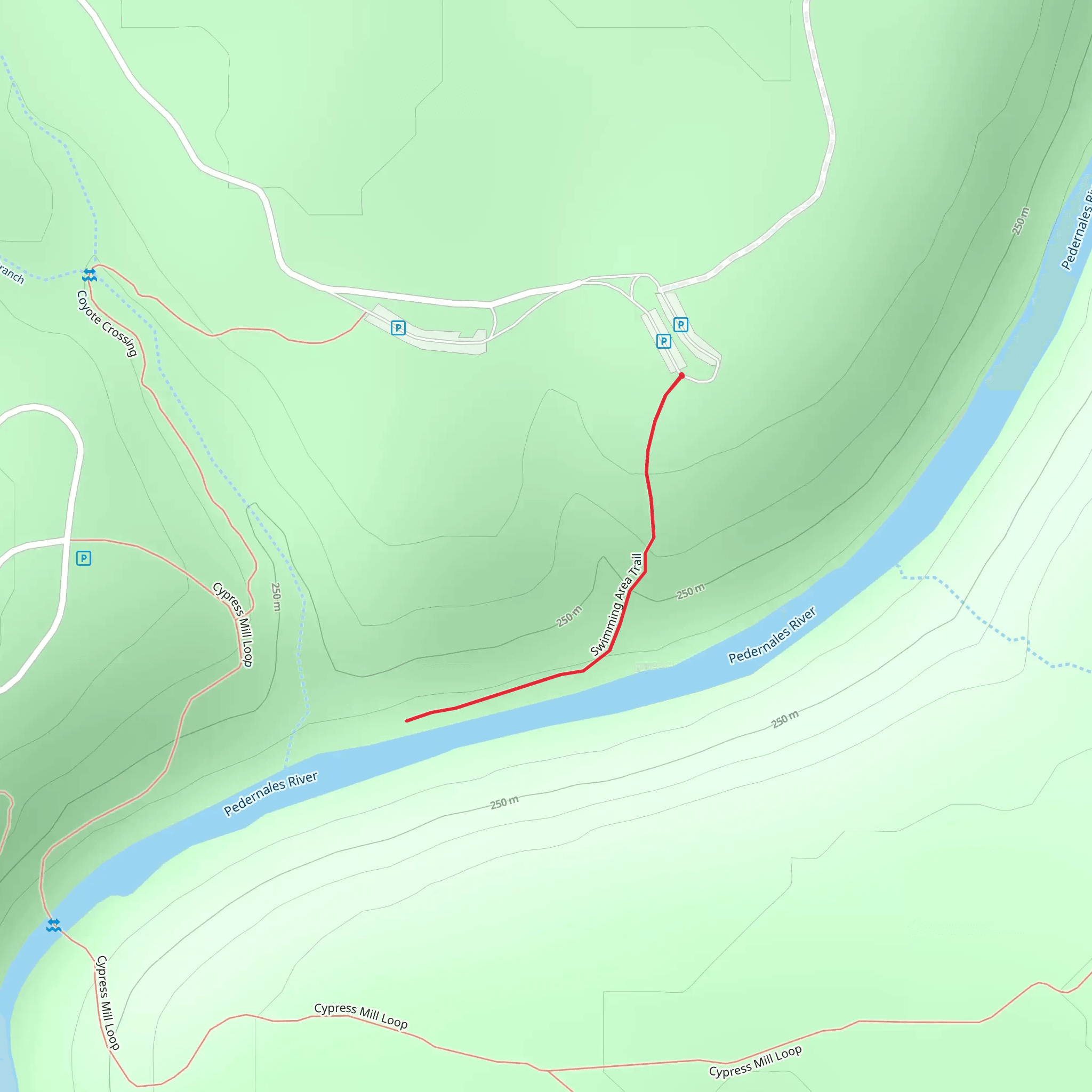 Pedernales Falls mobile static map
