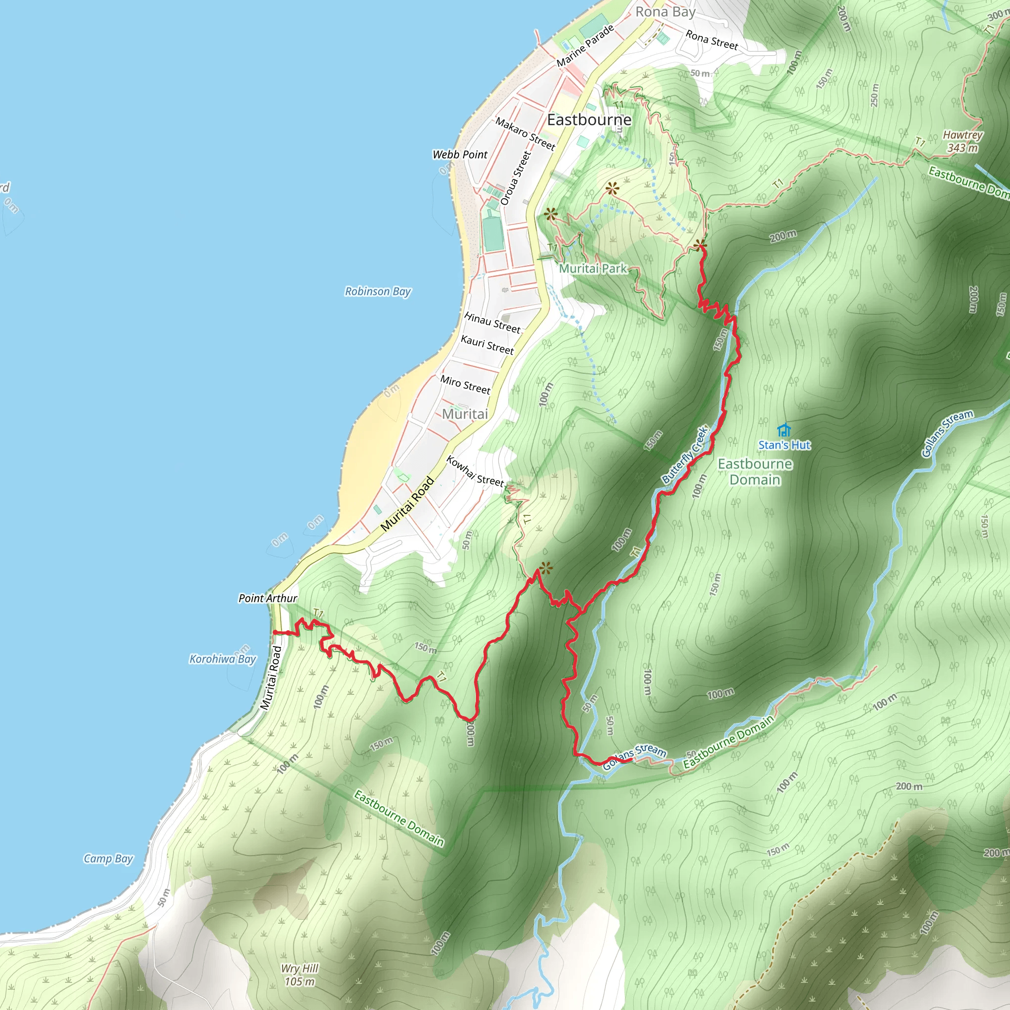 Butterfly Creek Track mobile static map