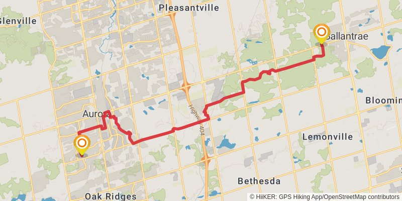 Oak Ridges Trail stage 8 Map