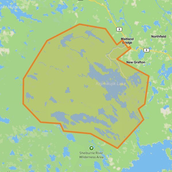 Kejimkujik National Park and National Historic Site of Canada mobile static map