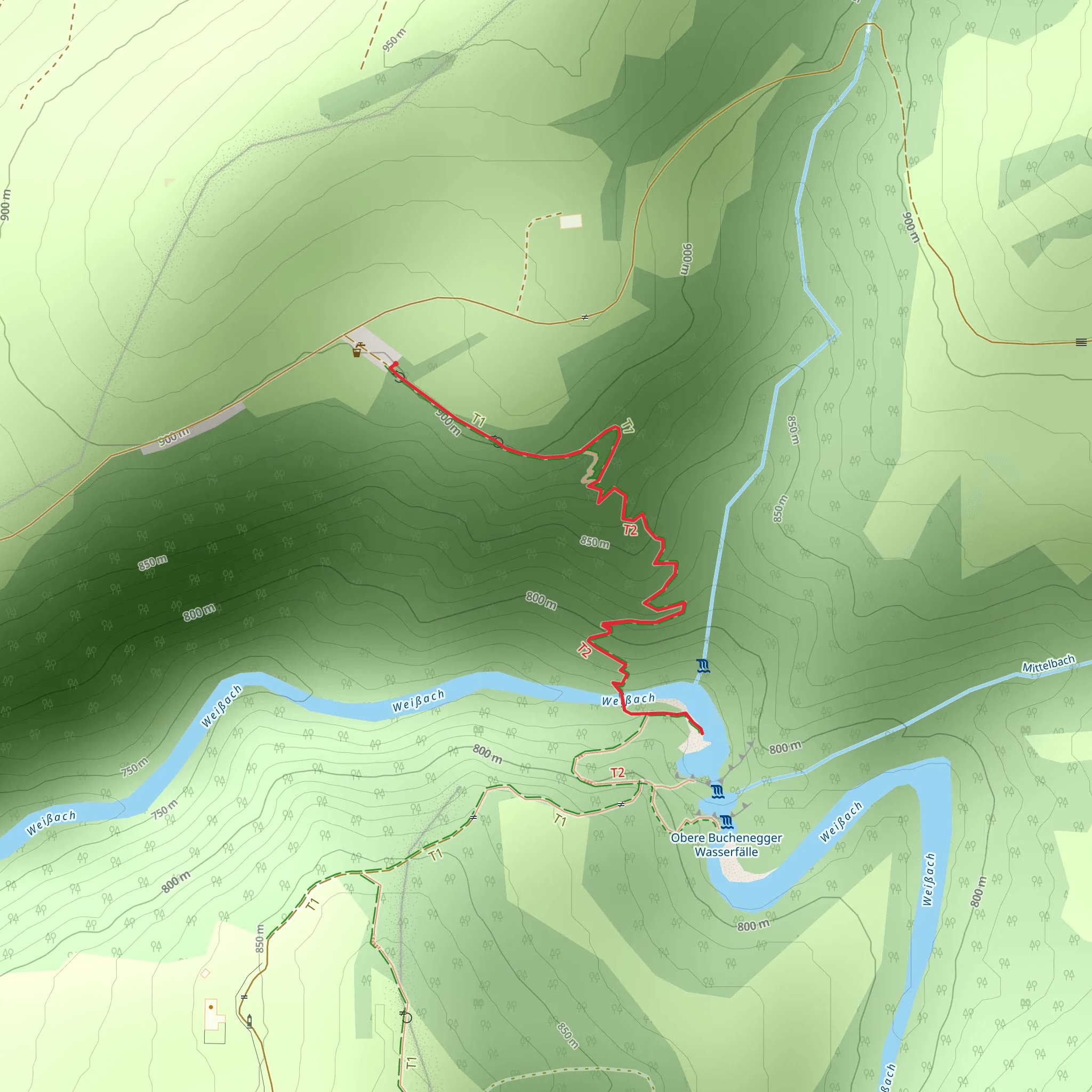 Weissach via Oberallgaeuer Rundwanderweg mobile static map