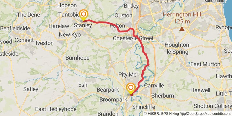 Durham Loop stage 14 Map