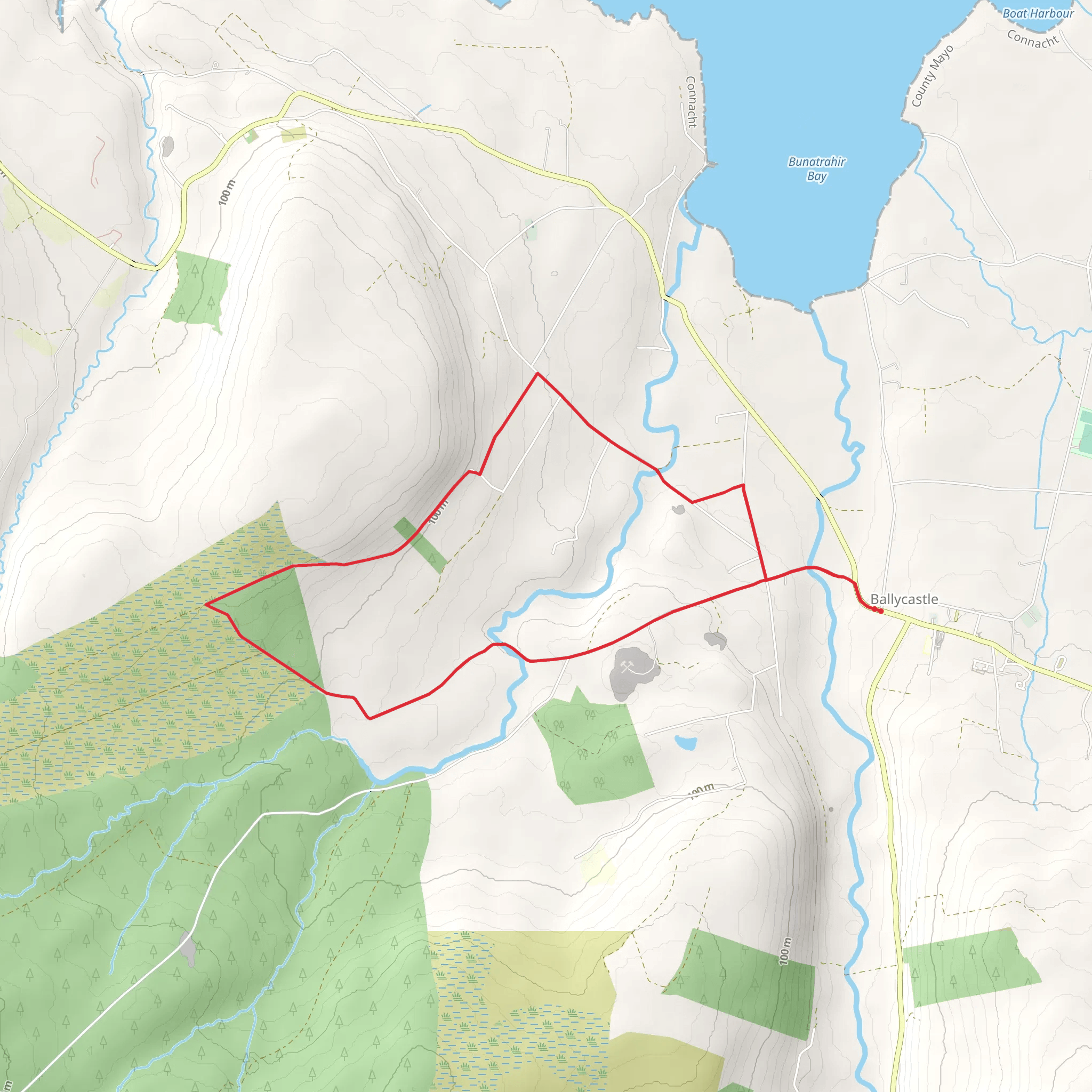 Ballycastle Sralagagh Loop Walk mobile static map