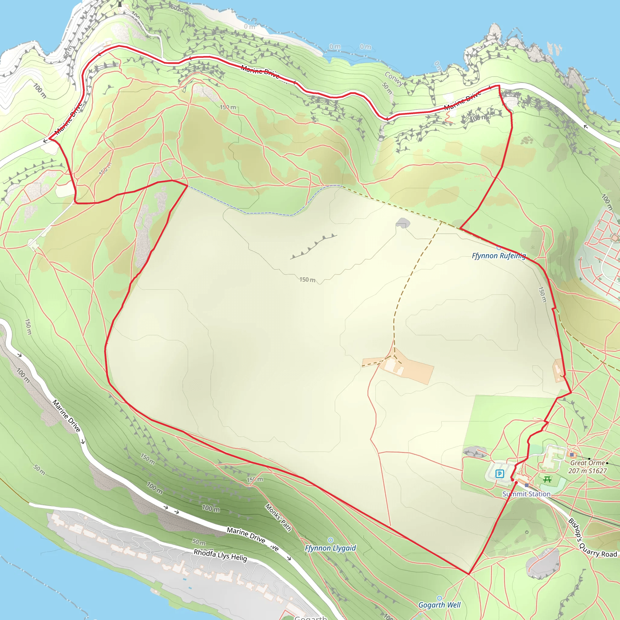 Great Orme Country Park mobile static map
