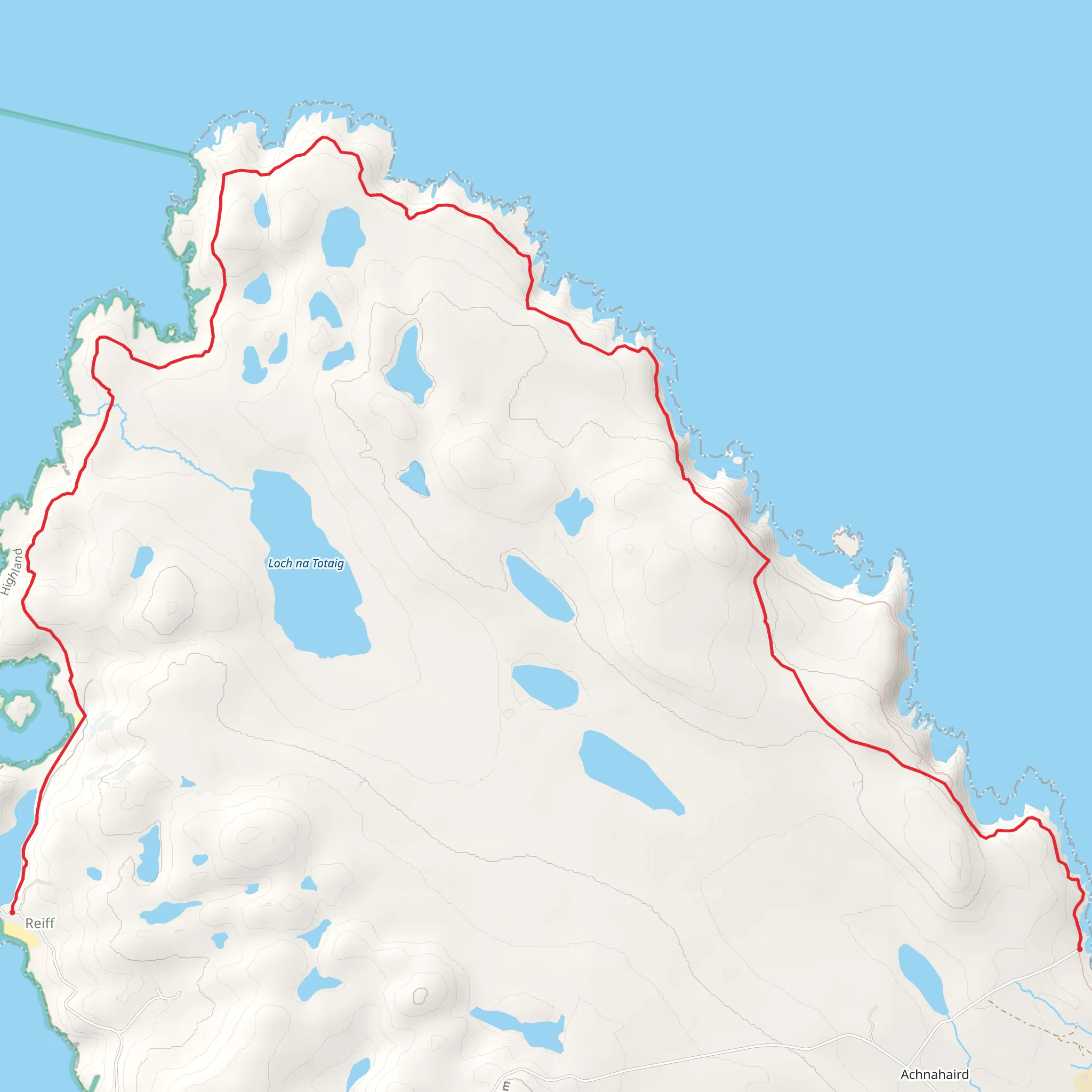 Reiff to Achnahaird Beach Walk mobile static map
