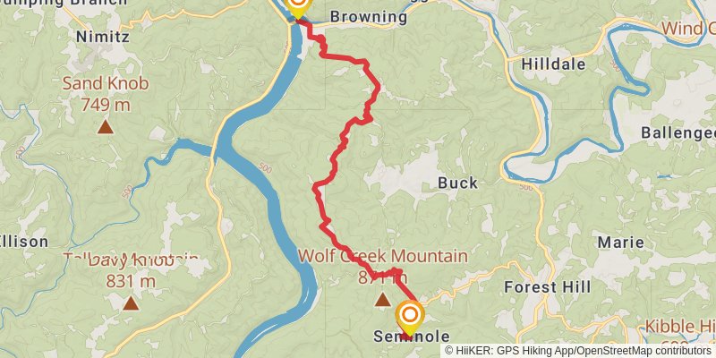 Great Eastern Trail (Incomplete) stage 102 Map