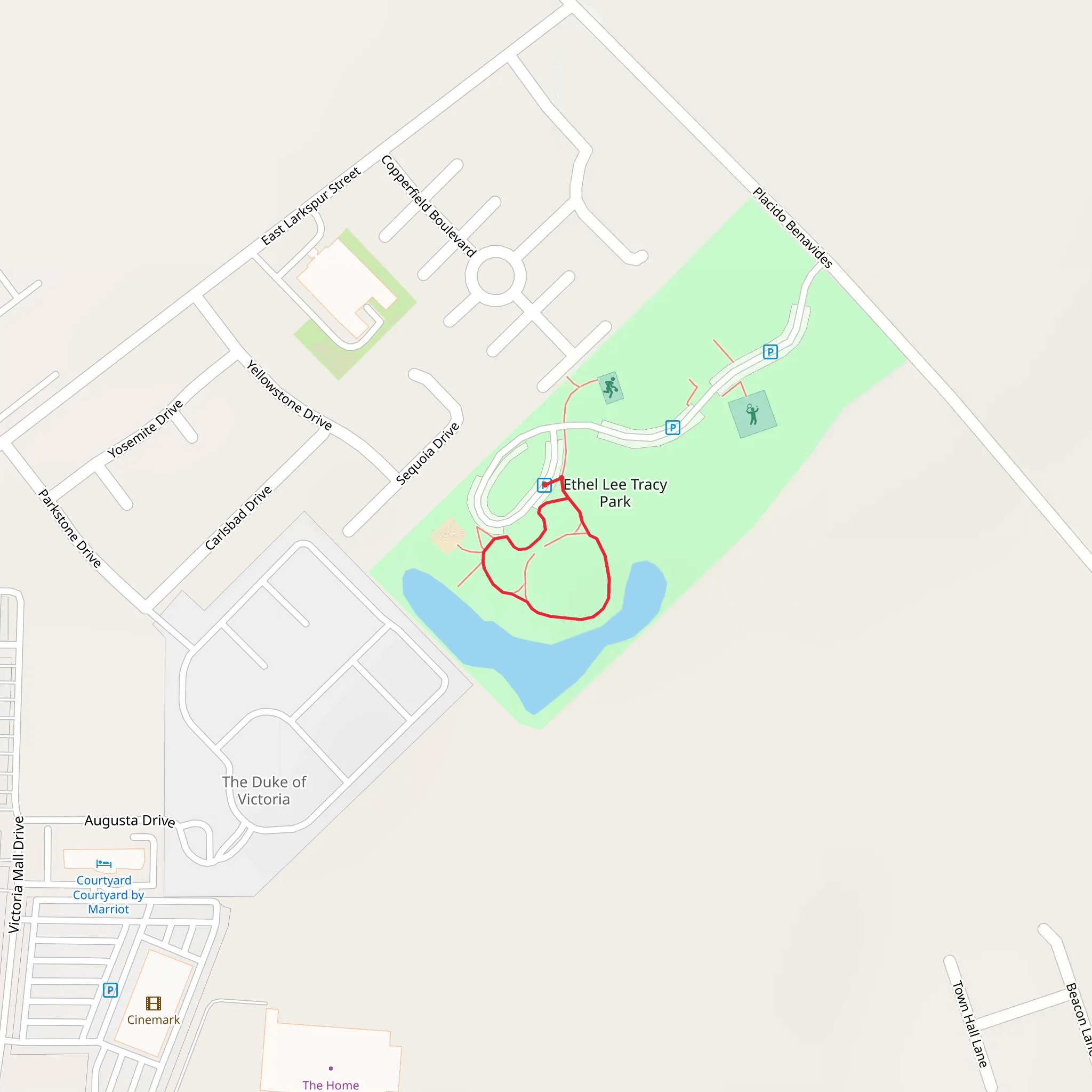 Ethel Lee Tracy Park Loop mobile static map