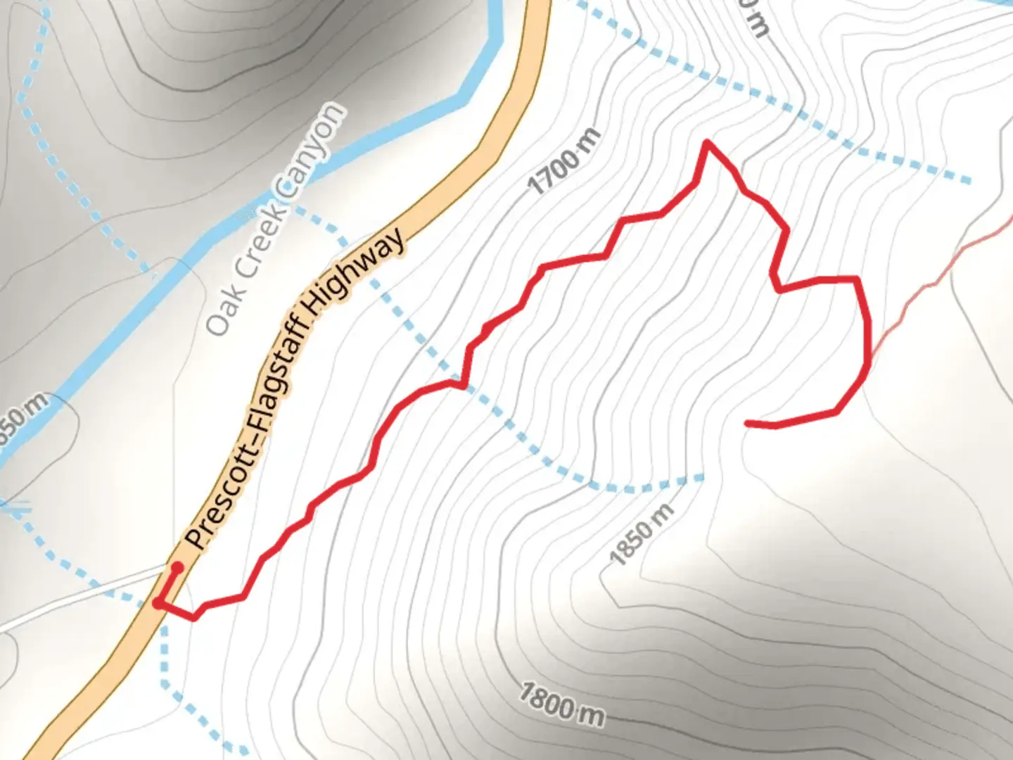 An image depicting the trail Harding Springs Trail and its surrounding area.