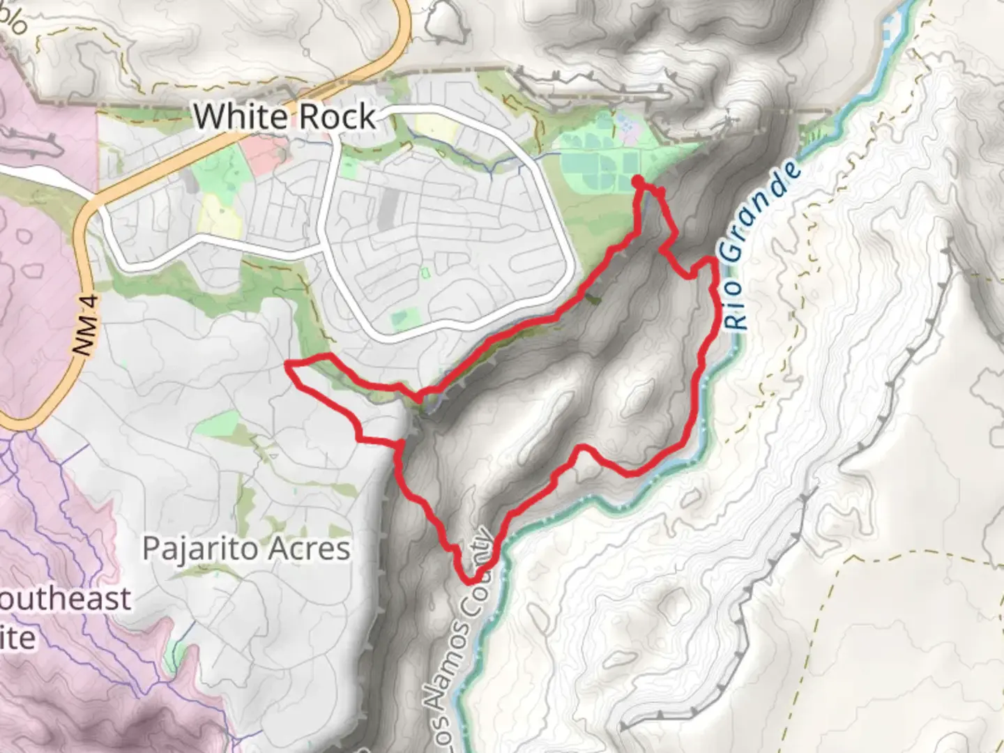 An image depicting the trail White Rock Canyon Rim - River Loop Trail and its surrounding area.