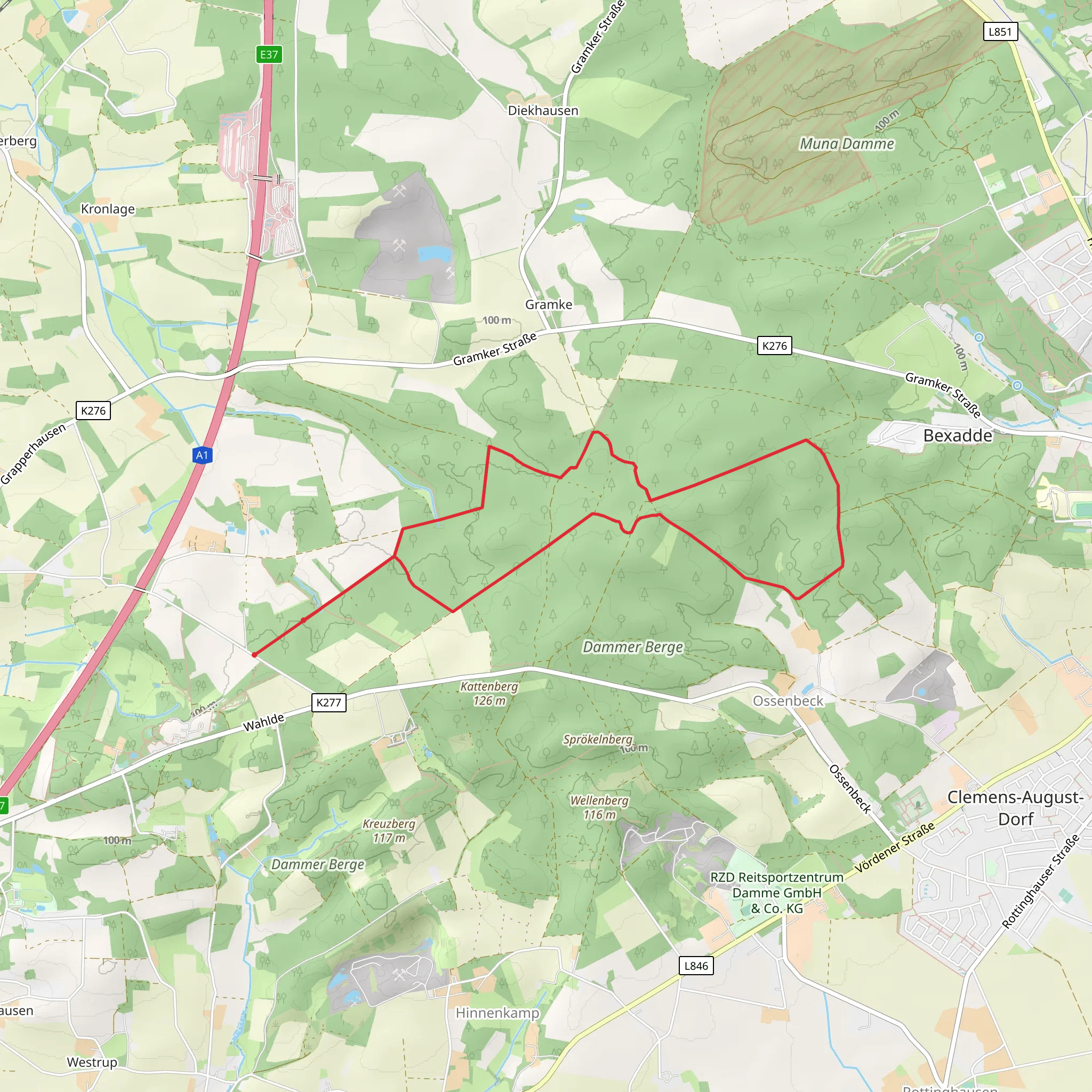Wanderweg D mobile static map