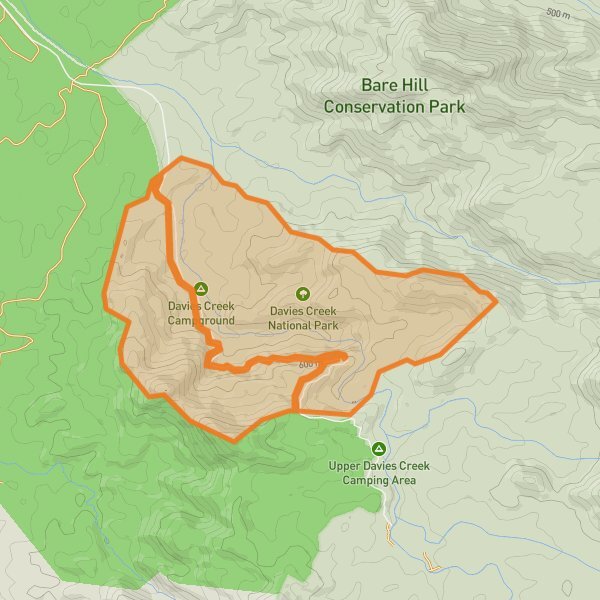 Davies Creek National Park mobile static map