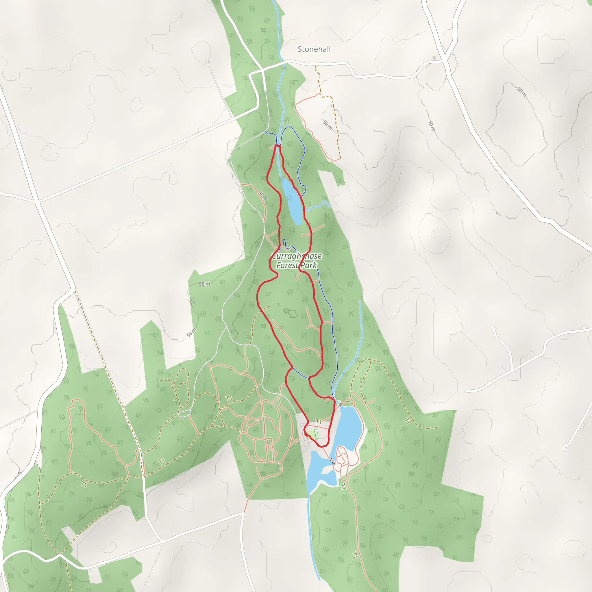 Curragh Chase - Glenisca Trail mobile static map