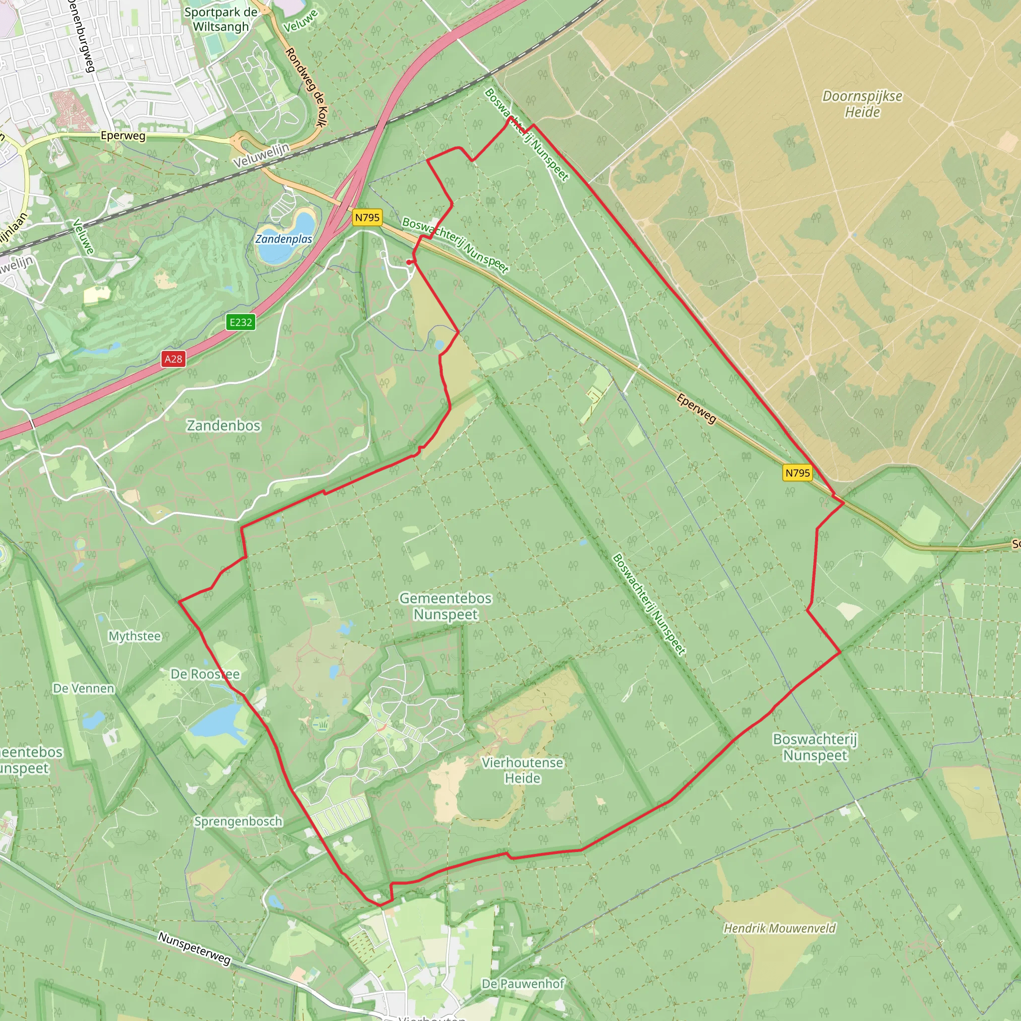 Kersberg via Oude Zwolse Weg and Klater Weg mobile static map