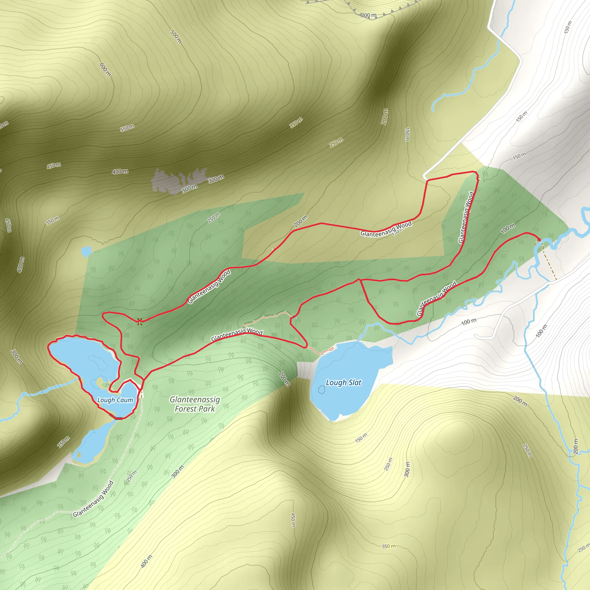 Gleanteenassig Wood Loop mobile static map