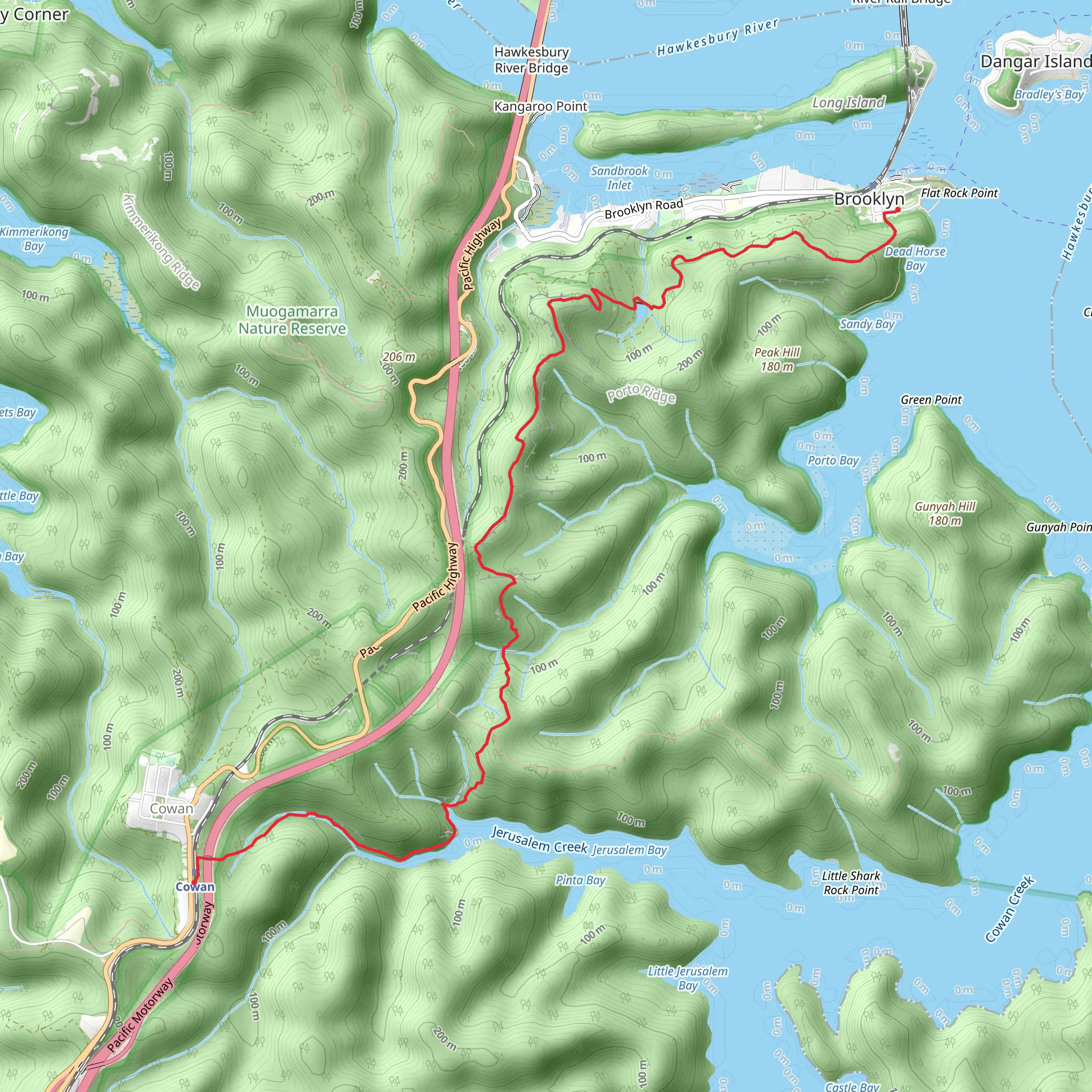Great North Walk – Ku-ring-gai Chase National Park mobile static map