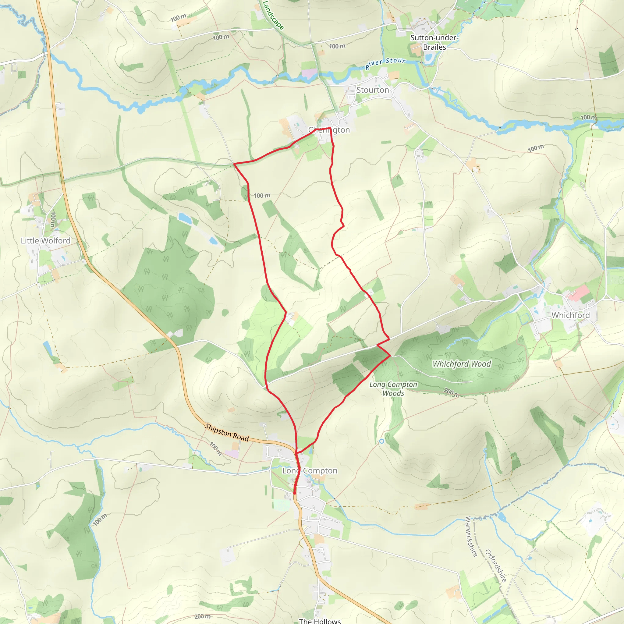 Long Compton, Cherington and Weston Park mobile static map