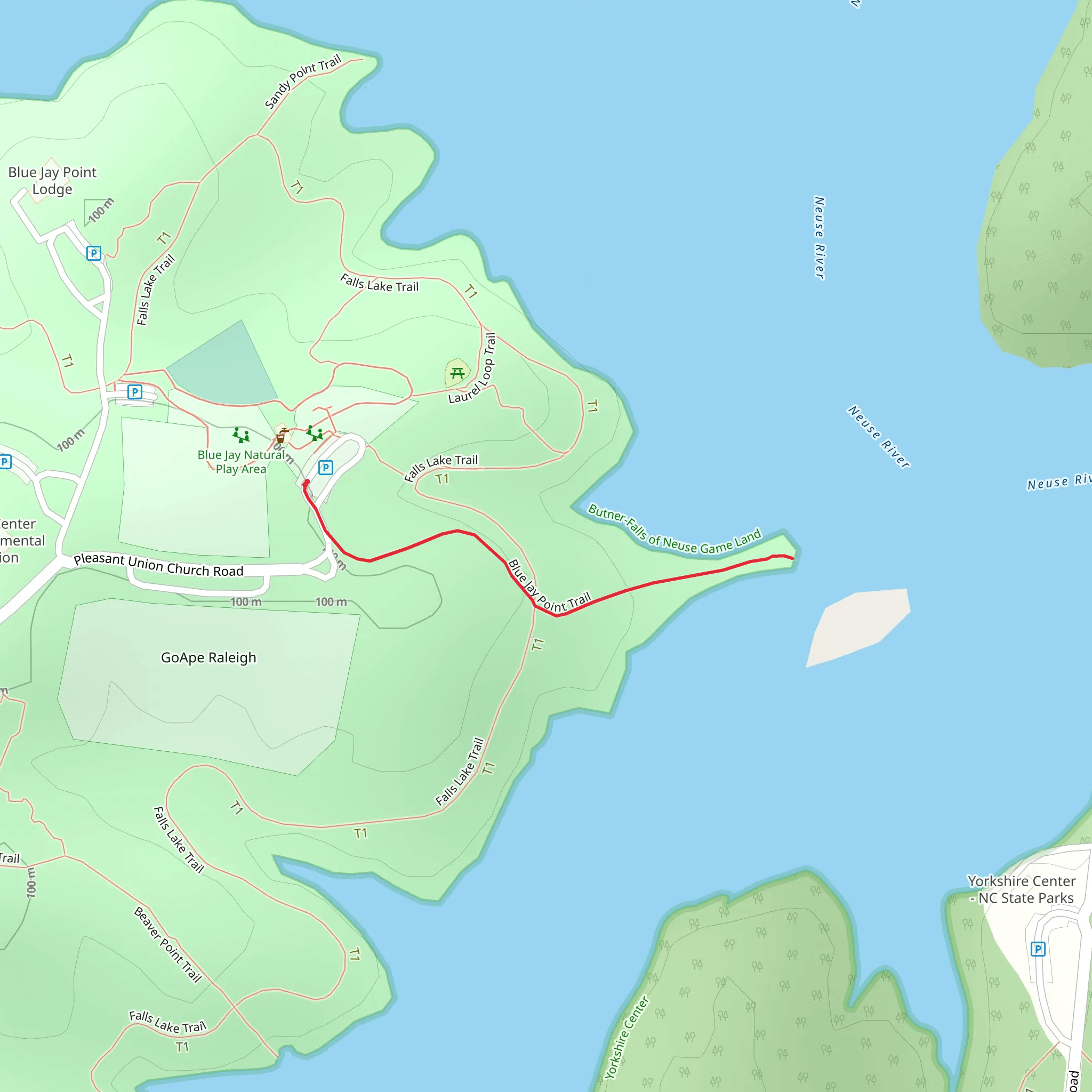 Blue Jay Point Trail mobile static map