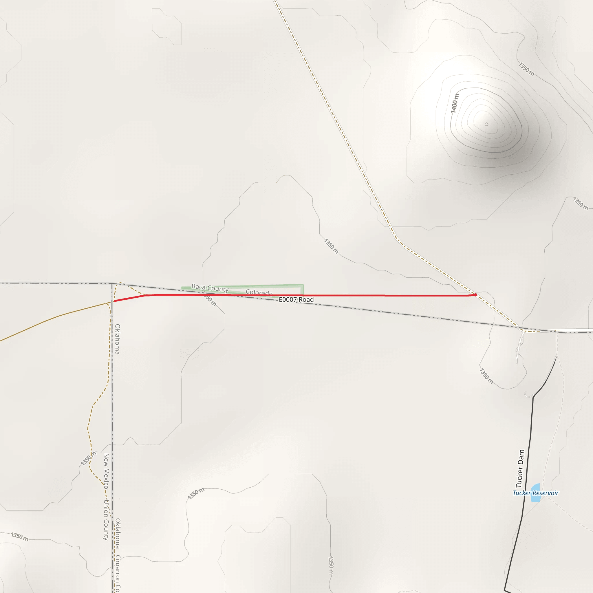 Preston Monument at OK-CO-NM Tripoint mobile static map