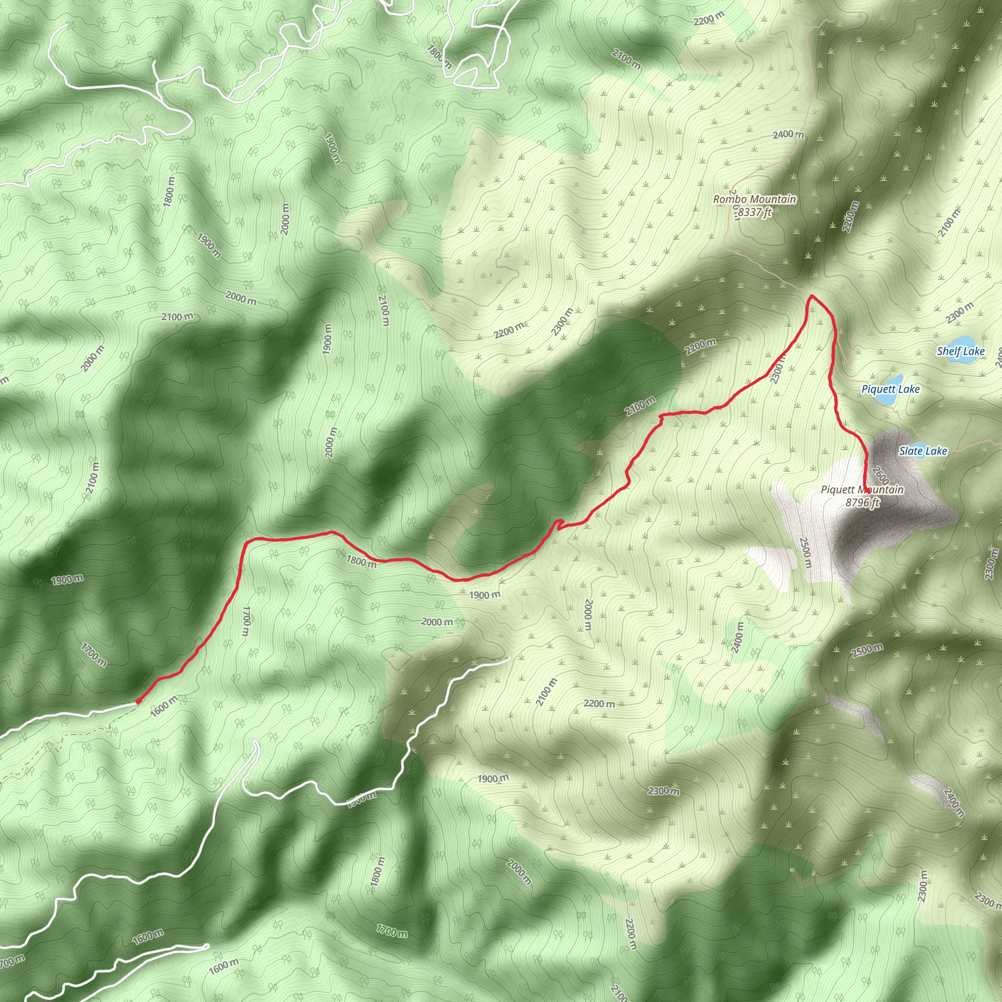 Little Boulder Creek Trail mobile static map