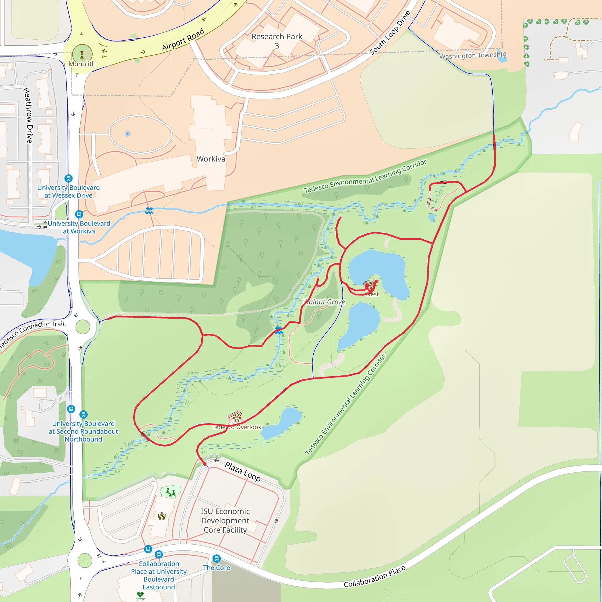 Walnut Grove Loop mobile static map