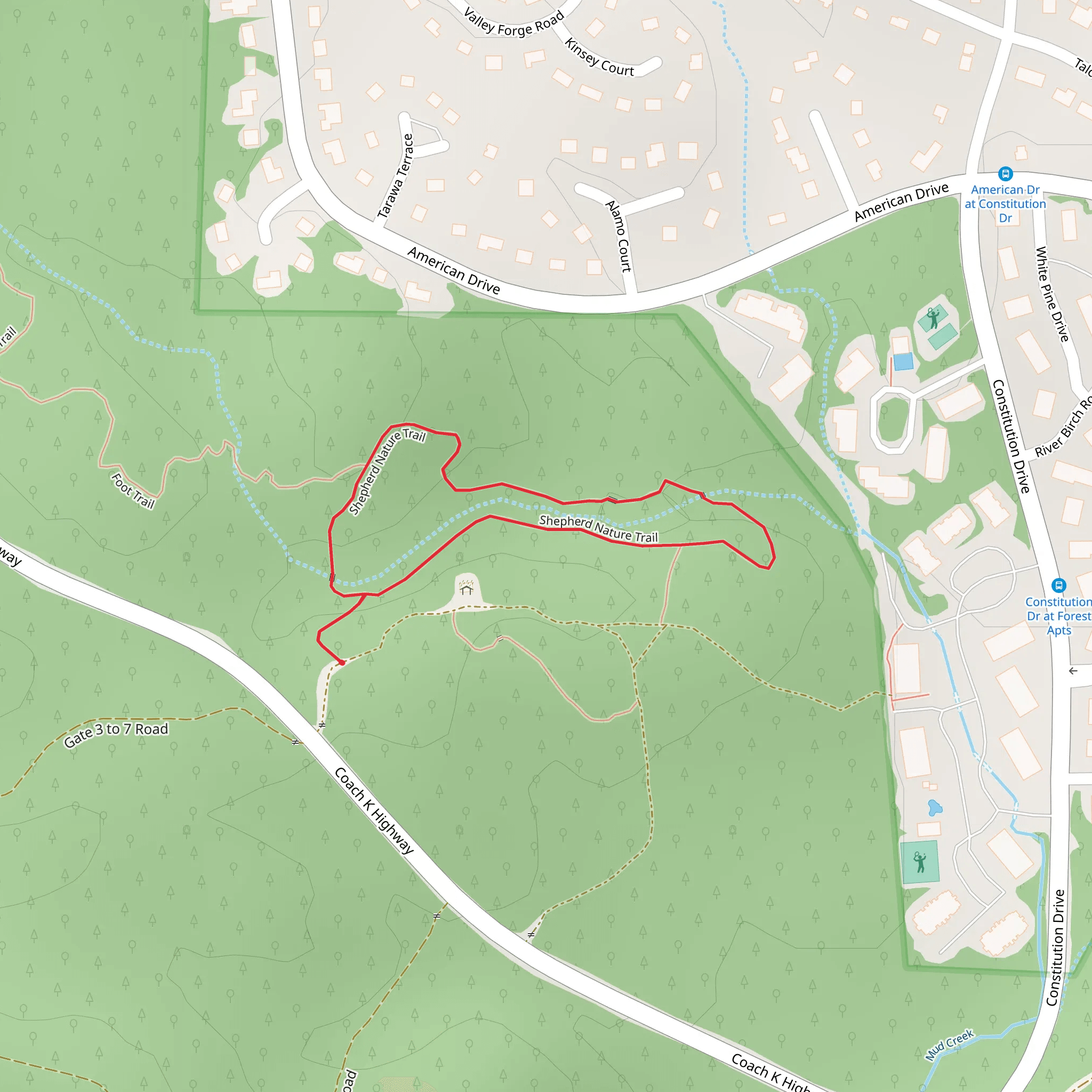 Shepherd Nature Loop Trail mobile static map