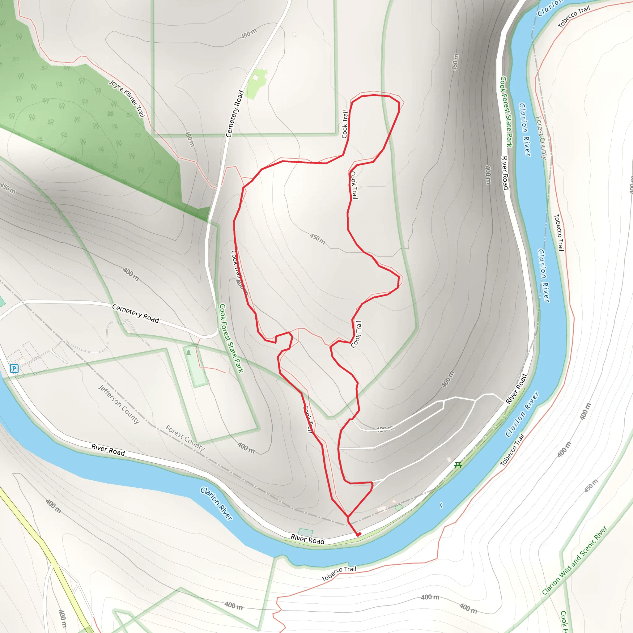 Cook Trail mobile static map