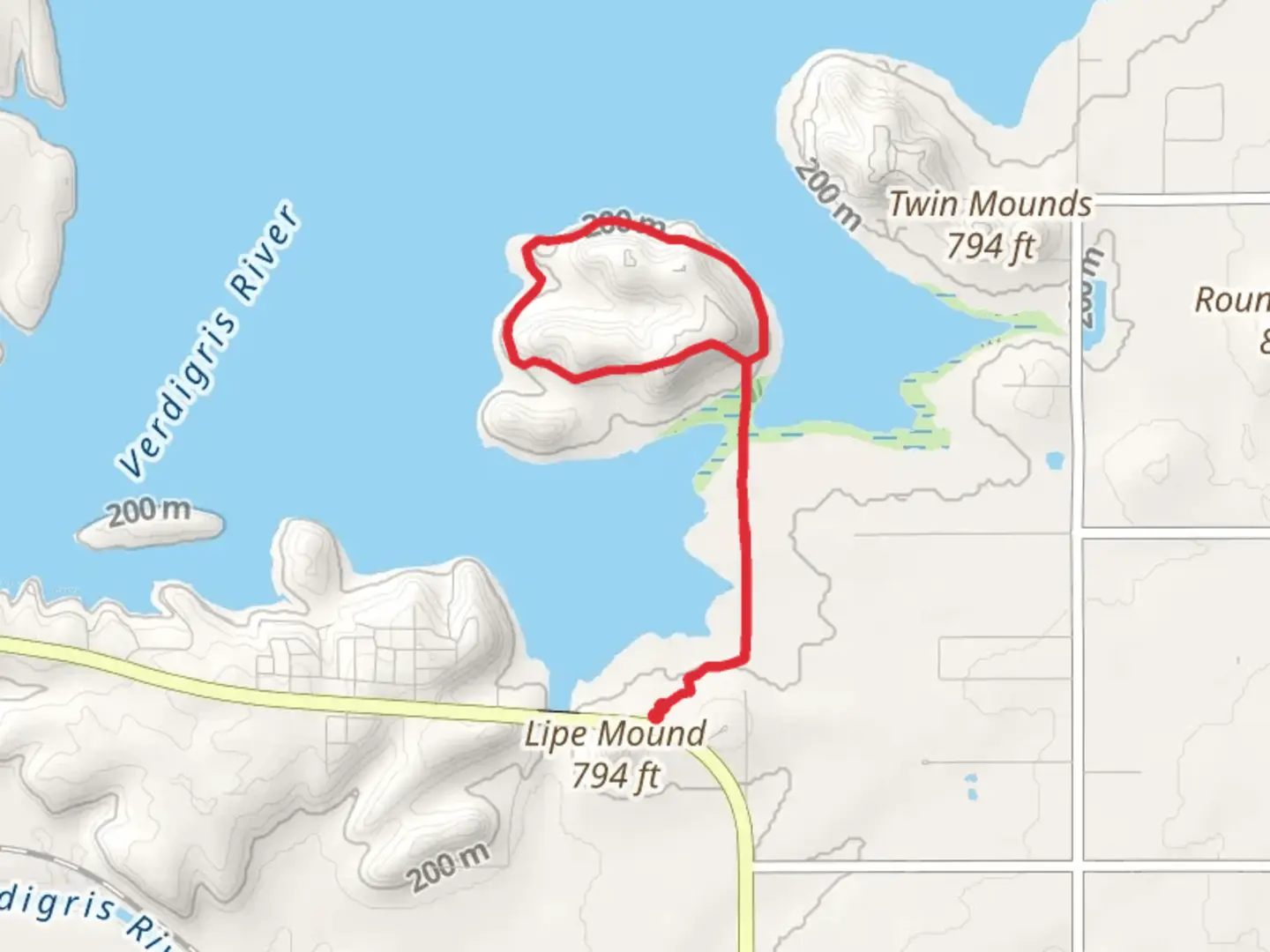 An image depicting the trail Kite Hill Loop via Dike Trail and its surrounding area.