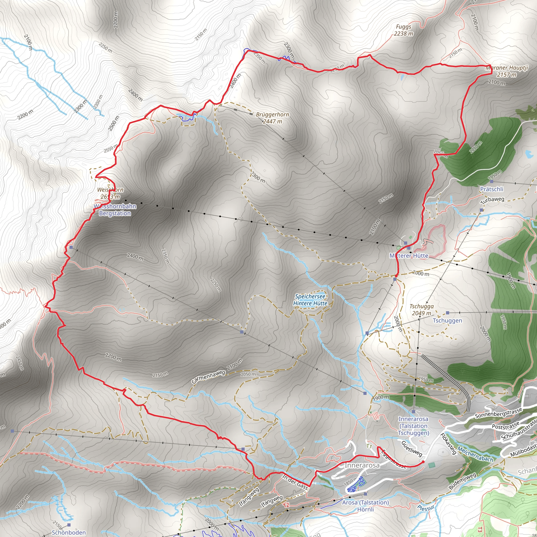 Aroser-Weisshorn-Weg mobile static map