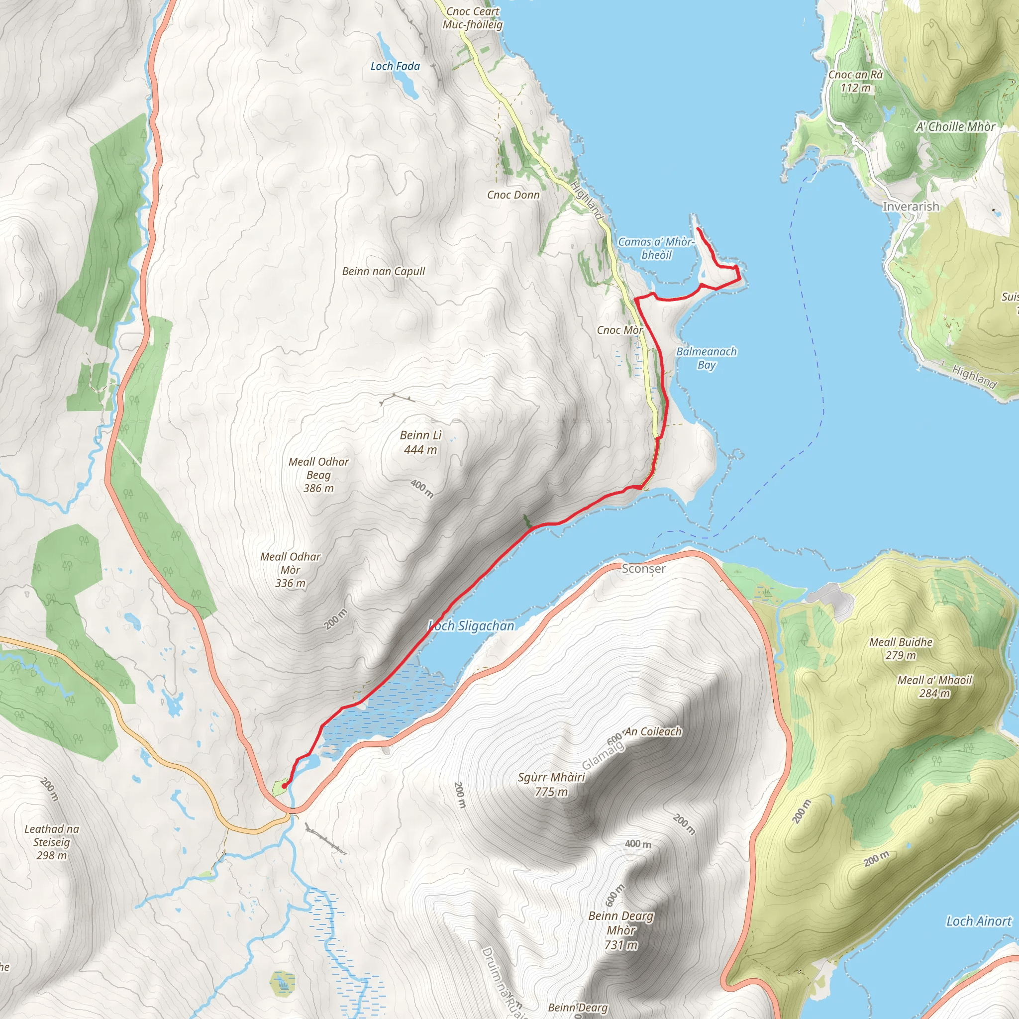 The Braes and Dunan an Aisilidh Walk from Sligachan mobile static map