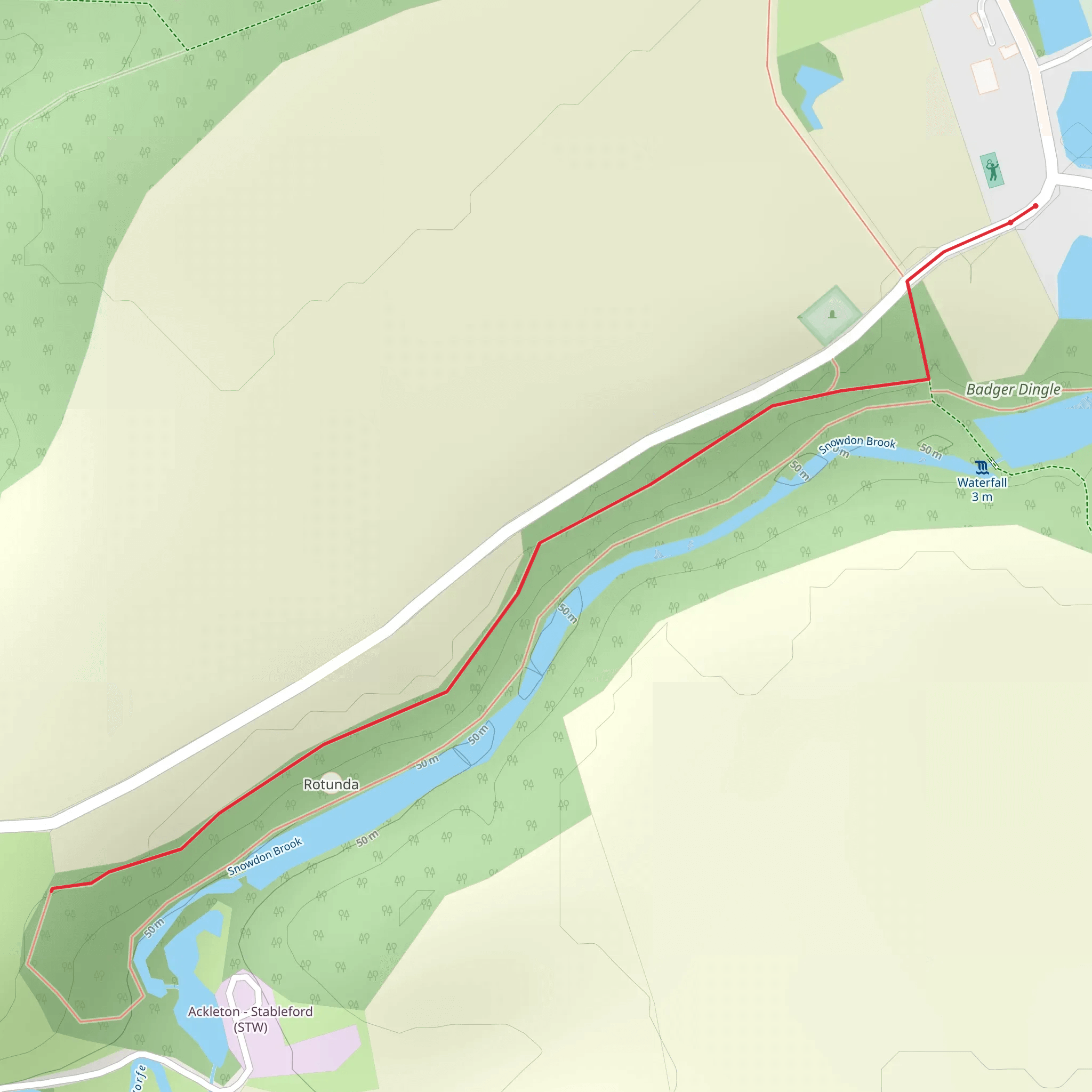 Badger Dingle mobile static map